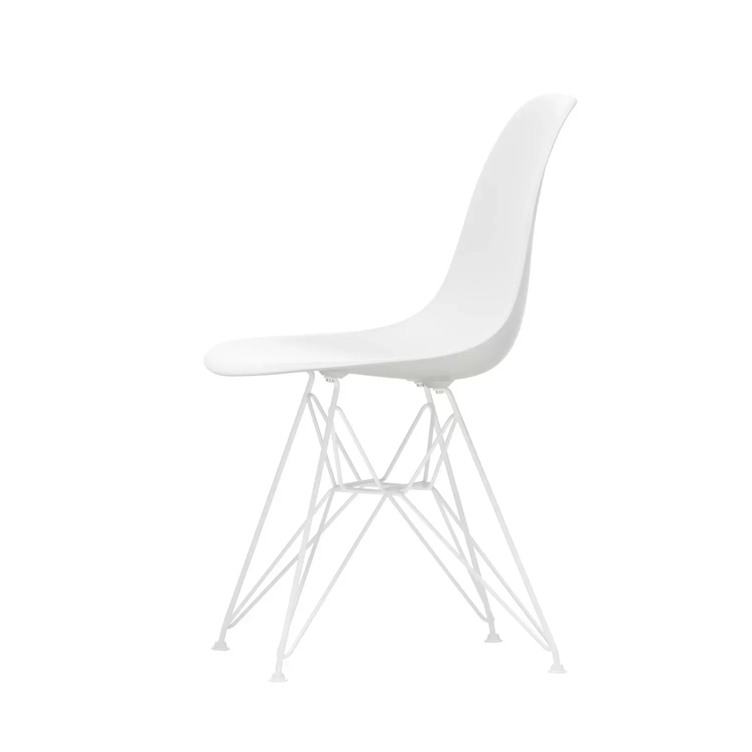 Illustration numéro 2 du produit Vitra Chaise en plastique pour l'extérieur Eames DSR - blanc - blanc - blanc