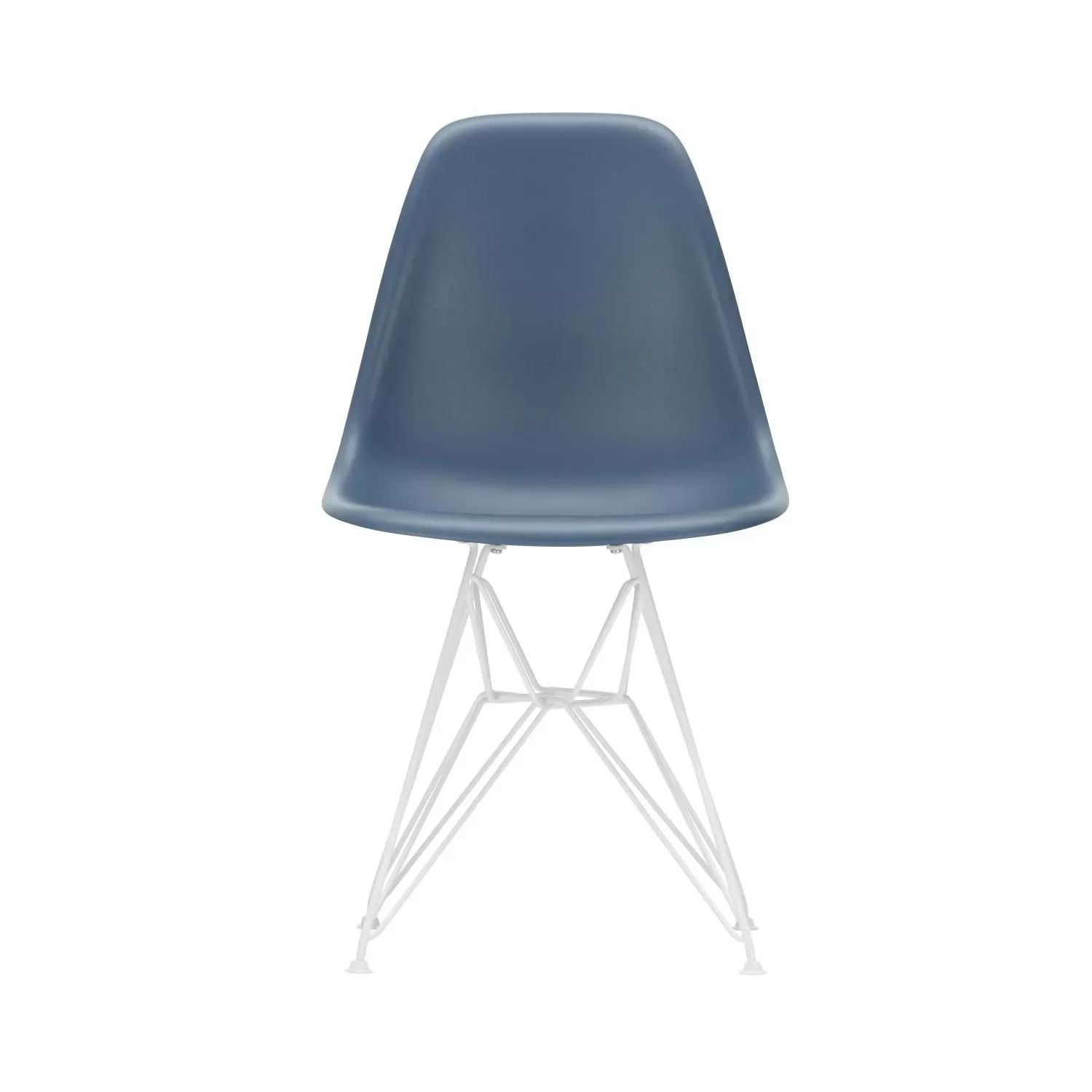 Illustration numéro 2 du produit Vitra DSR Eames Plastic Side Chair - bleu marin RE - blanc - bleu marin RE