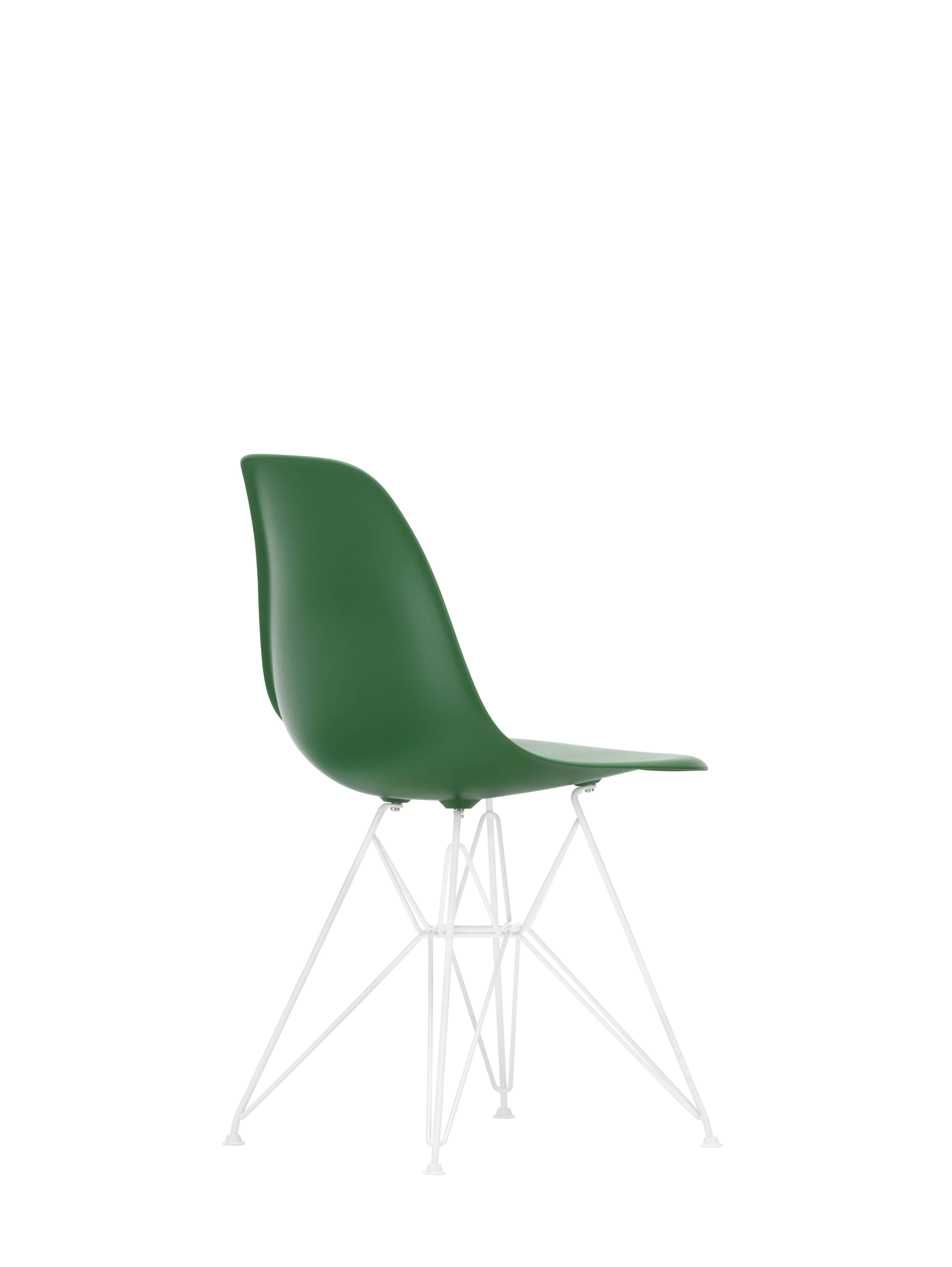 Illustration numéro 2 du produit Vitra DSR Eames Plastic Side Chair - émeraude RE - blanc - émeraude RE