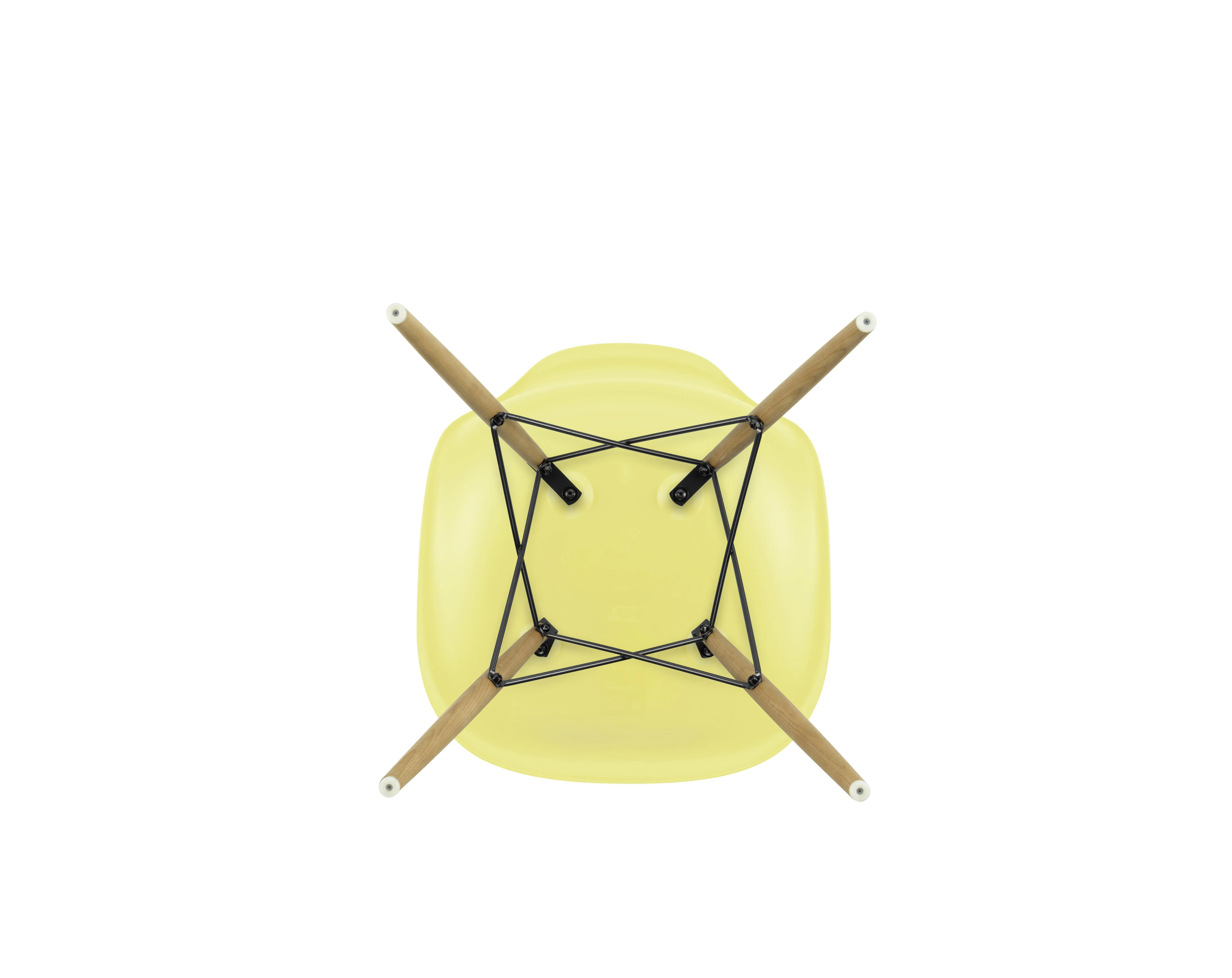 Illustration numéro 2 du produit Vitra DSW Eames Plastic Side Chair - citron RE - Frêne couleur miel