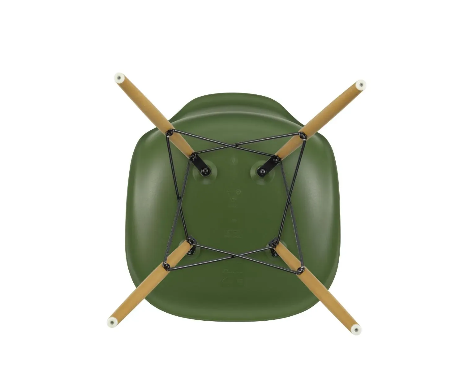 Illustration numéro 2 du produit Vitra DSW Eames Plastic Side Chair - forest RE - érable jaune