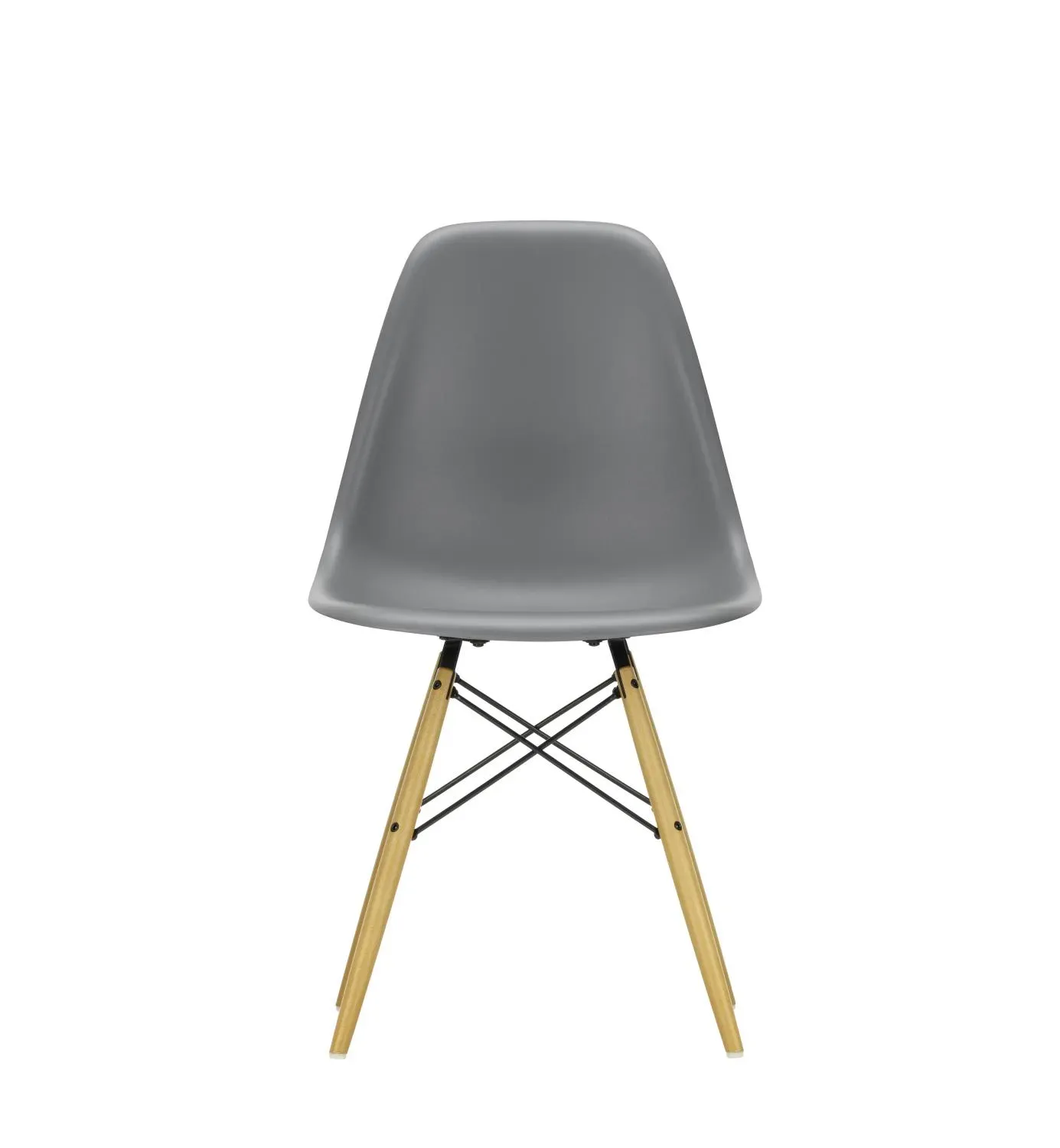 Illustration numéro 2 du produit Vitra DSW Eames Plastic Side Chair - gris granit RE - érable jaune