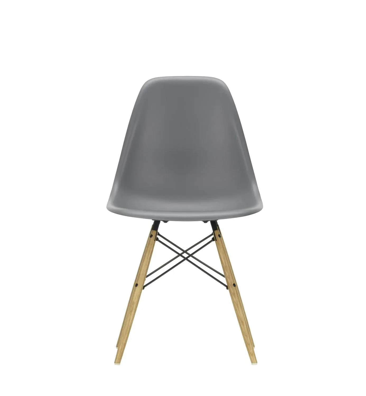 Illustration numéro 2 du produit Vitra DSW Eames Plastic Side Chair - Frêne couleur miel - gris granit RE