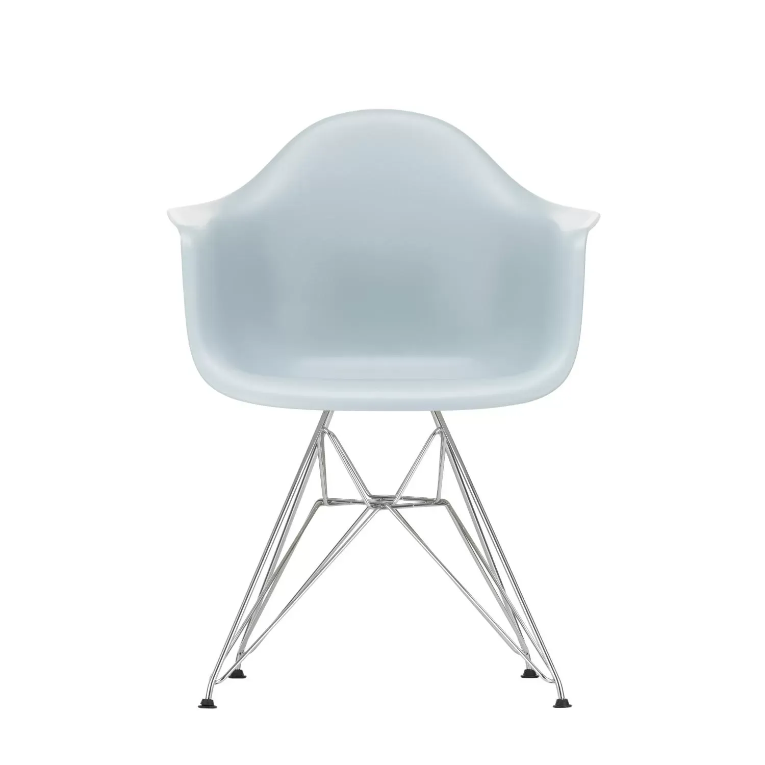 Illustration numéro 2 du produit Vitra DAR Eames Plastic Armchair - chromé - gris polaire RE