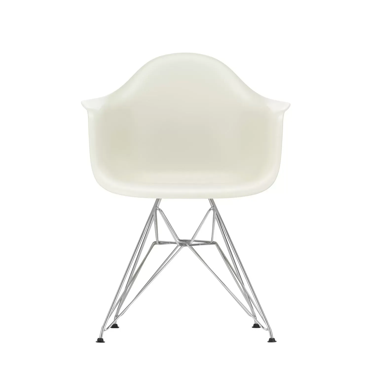 Illustration numéro 2 du produit Vitra DAR Eames Plastic Armchair - chromé - galet RE
