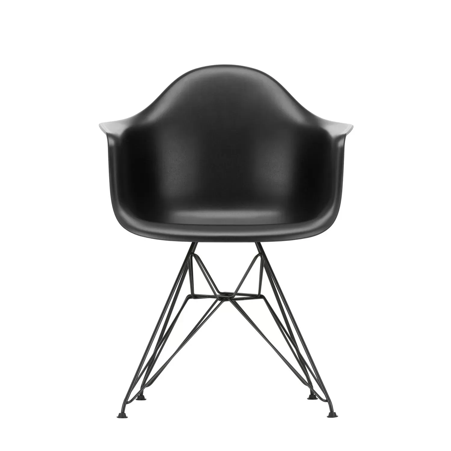 Illustration numéro 2 du produit Vitra DAR Eames Plastic Armchair - noir foncé RE - noir