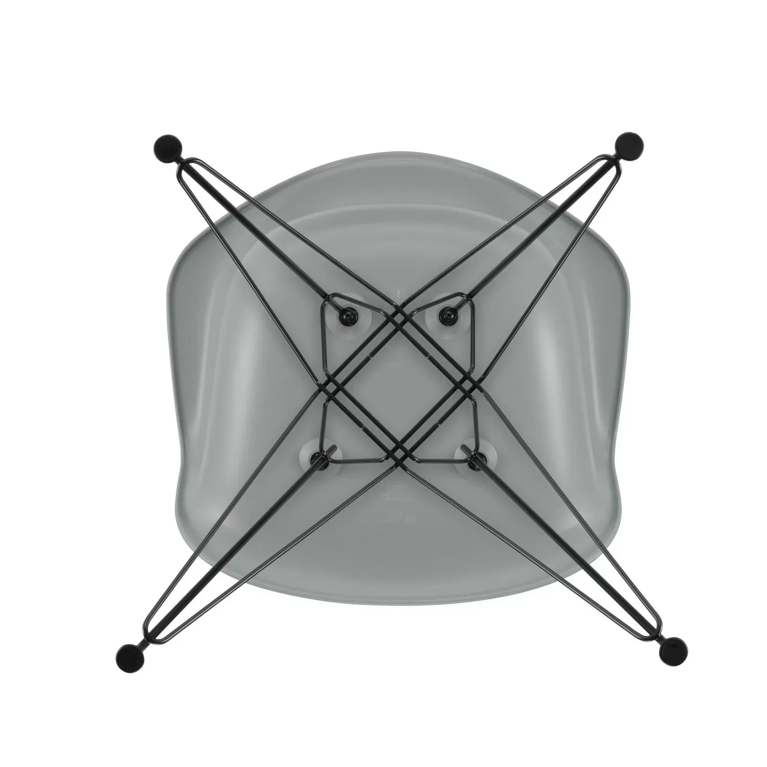 Illustration numéro 2 du produit Vitra DAR Eames Plastic Armchair - noir - gris clair RE