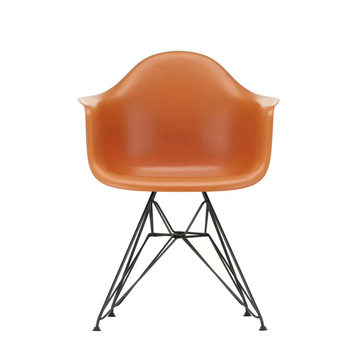 Illustration numéro 2 du produit Vitra DAR Eames Plastic Armchair - noir - orange rouille RE