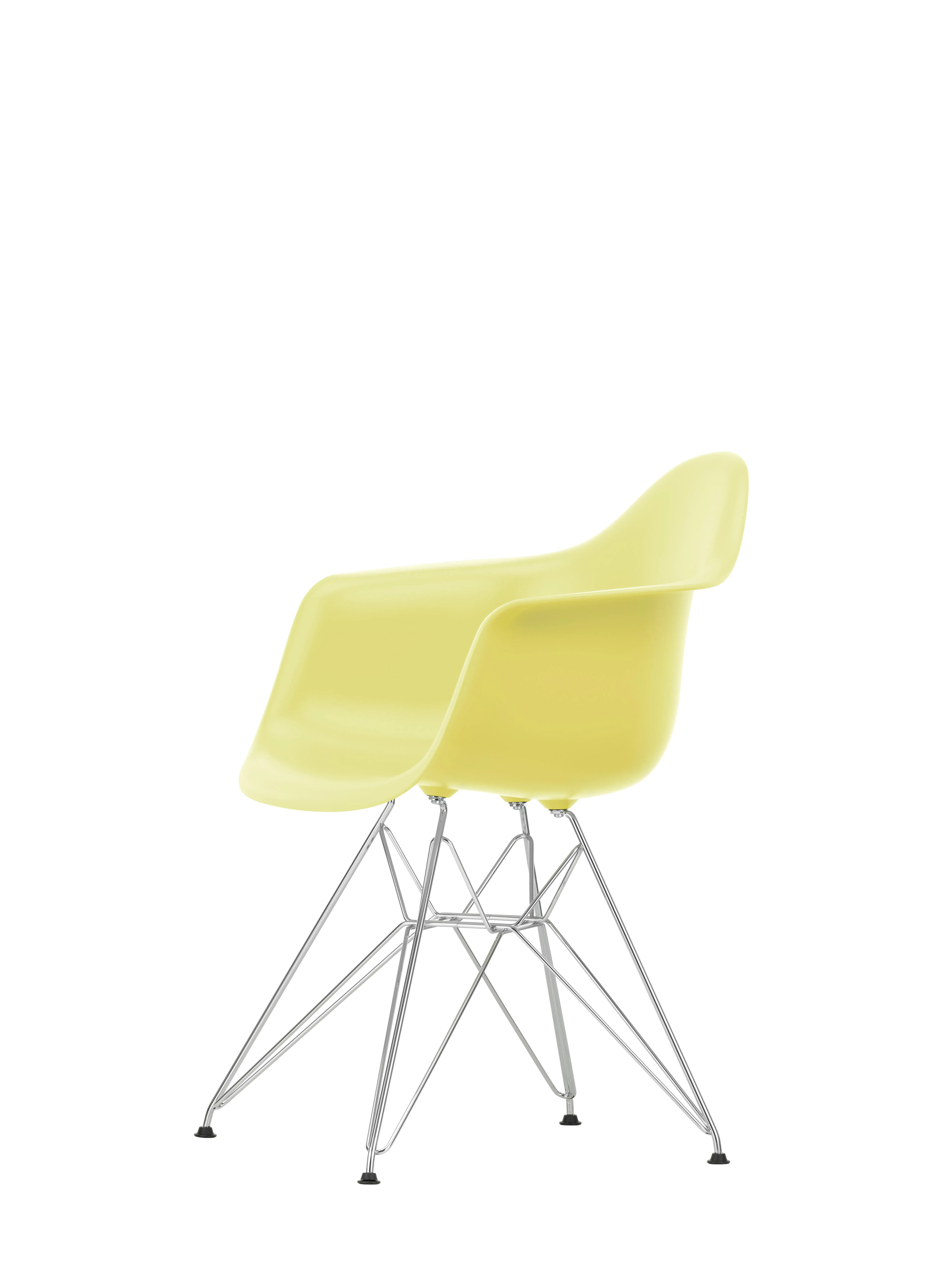 Illustration numéro 2 du produit Vitra DAR Eames Plastic Armchair - citron RE - chromé