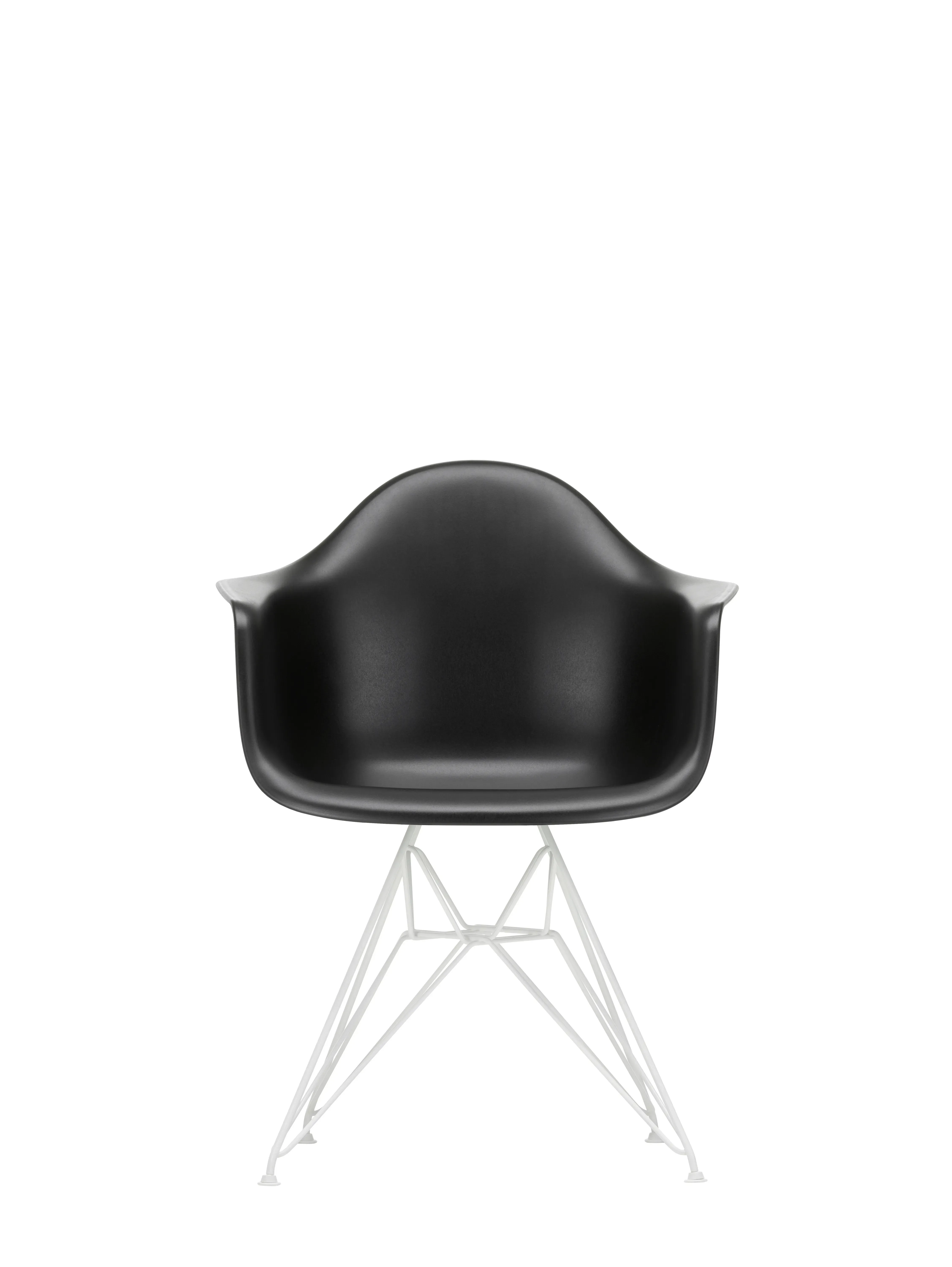 Illustration numéro 2 du produit Vitra DAR Eames Plastic Armchair - noir foncé RE - blanc