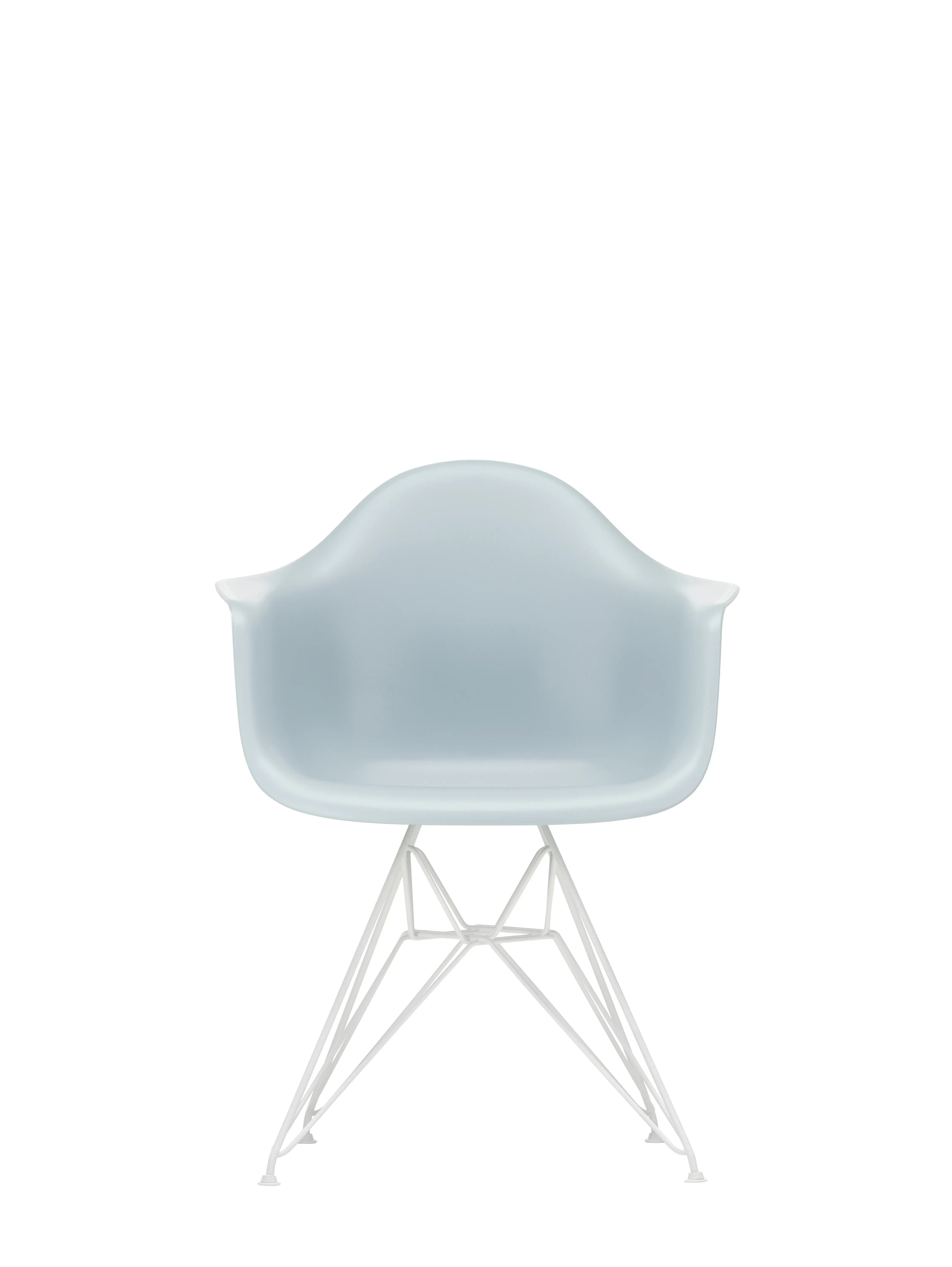 Illustration numéro 2 du produit Vitra DAR Eames Plastic Armchair - gris polaire RE - blanc