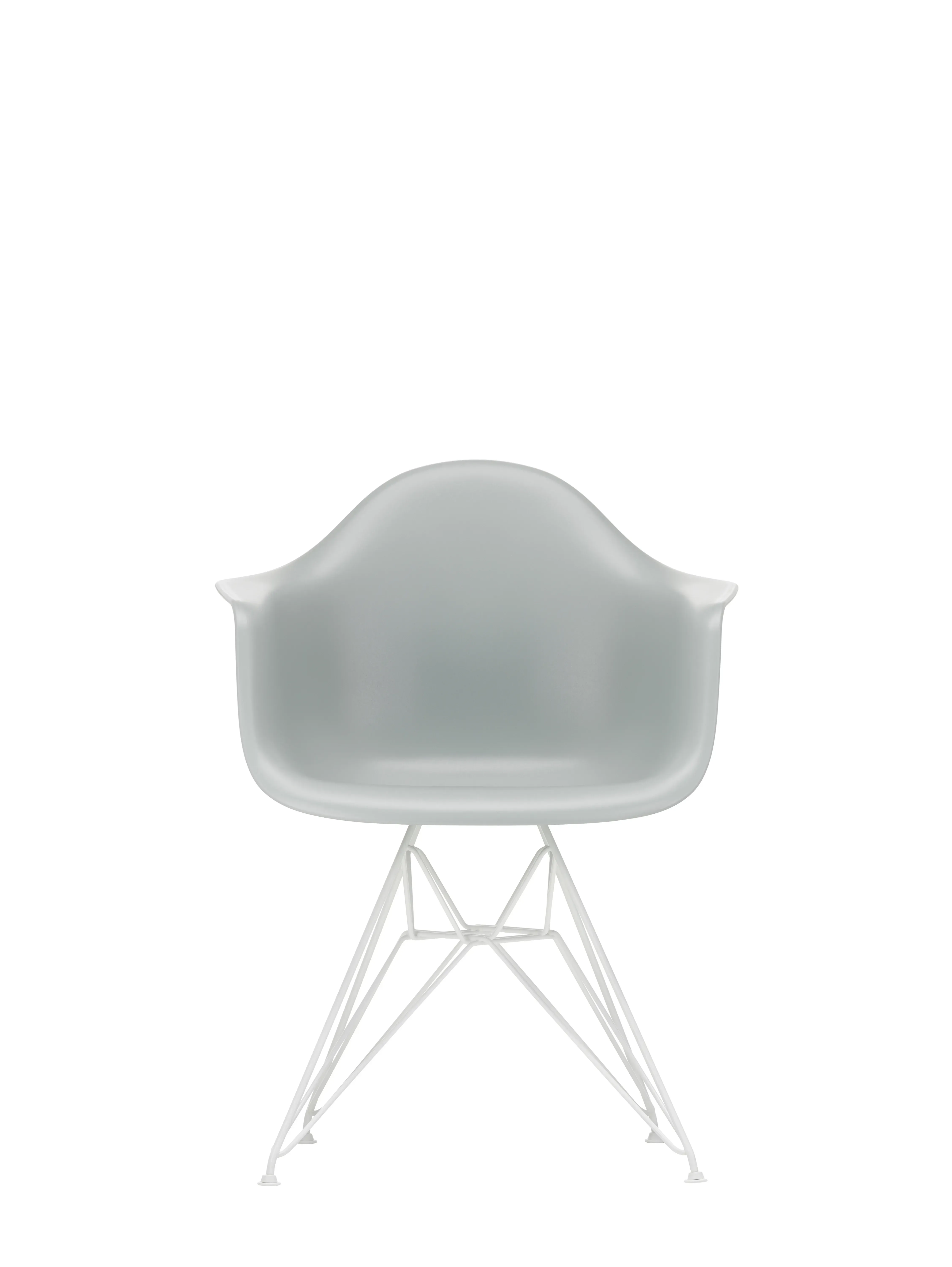 Illustration numéro 2 du produit Vitra DAR Eames Plastic Armchair - gris clair RE - blanc