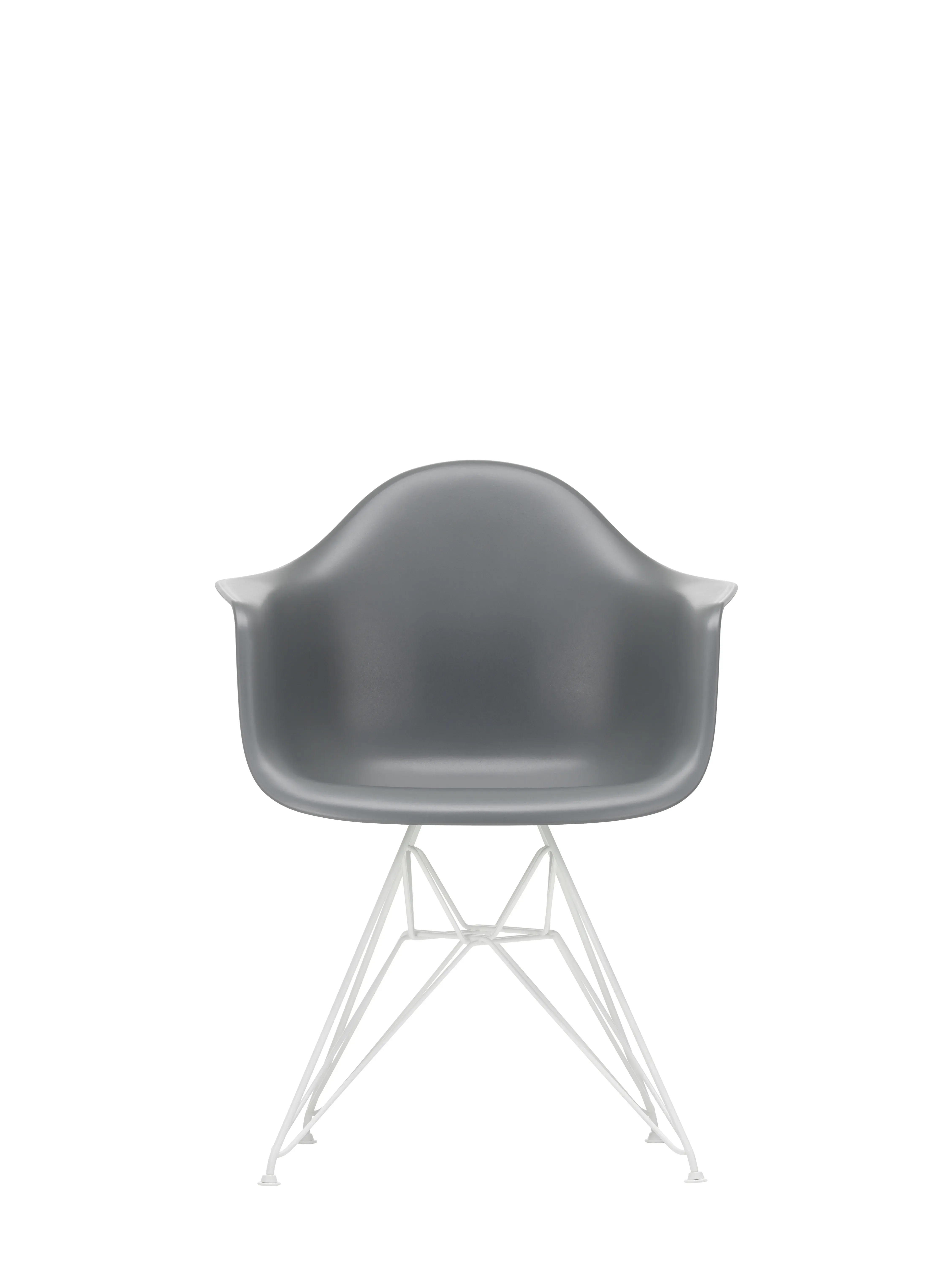Illustration numéro 2 du produit Vitra DAR Eames Plastic Armchair - gris granit RE - blanc