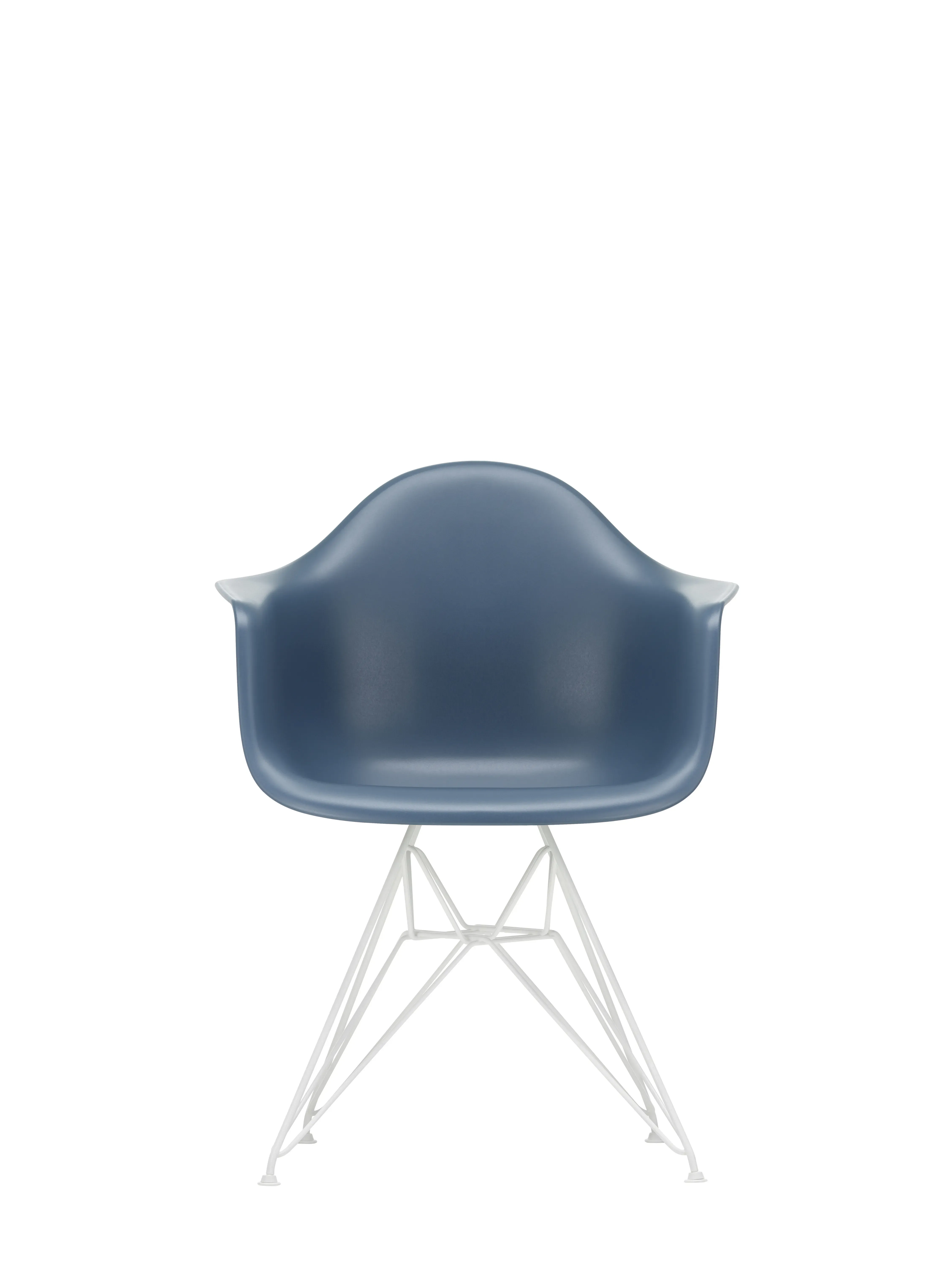 Illustration numéro 2 du produit Vitra DAR Eames Plastic Armchair - bleu marin RE - blanc