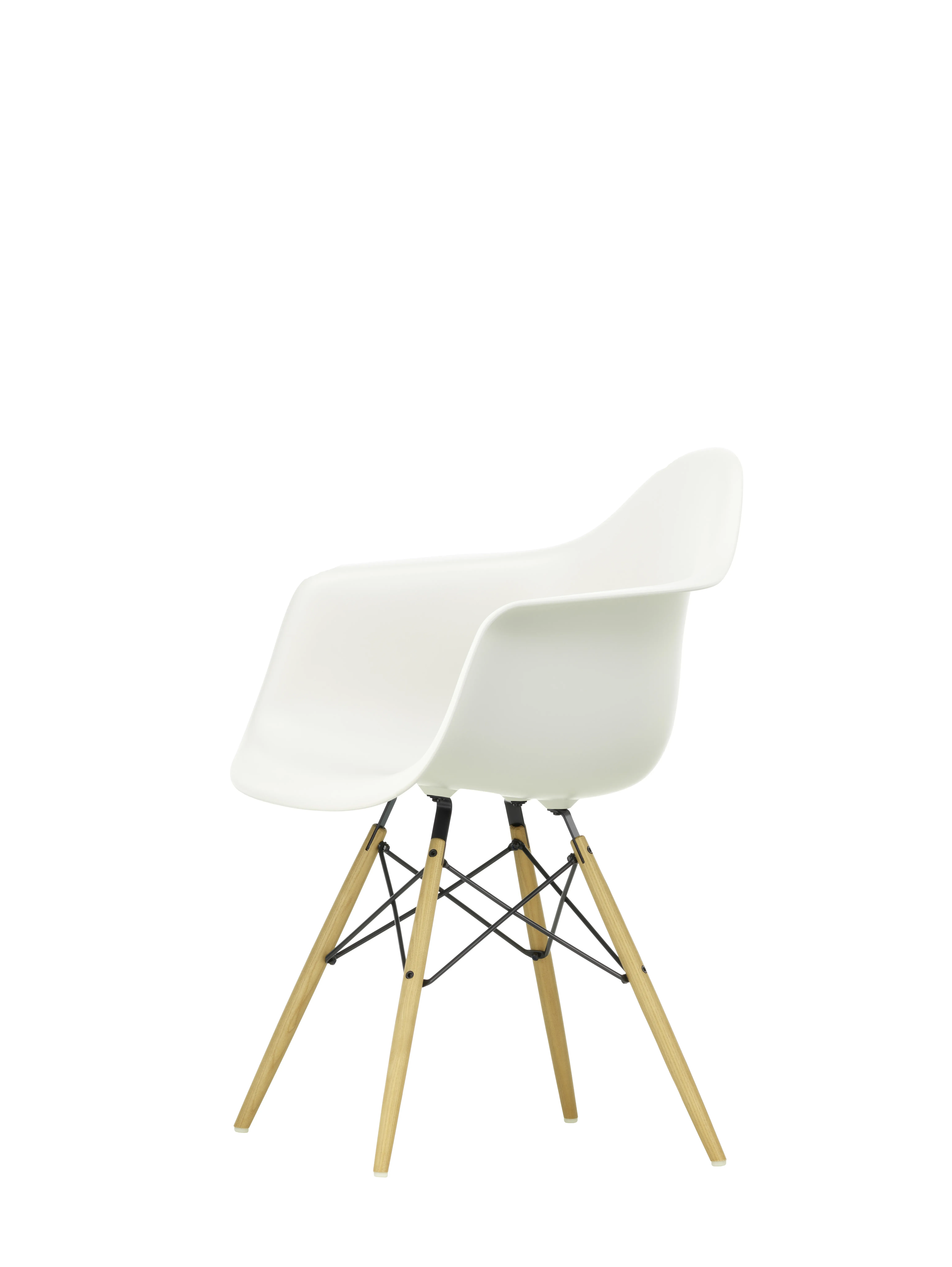 Illustration numéro 2 du produit Vitra DAW Eames Plastic Armchair - blanc - Frêne couleur miel