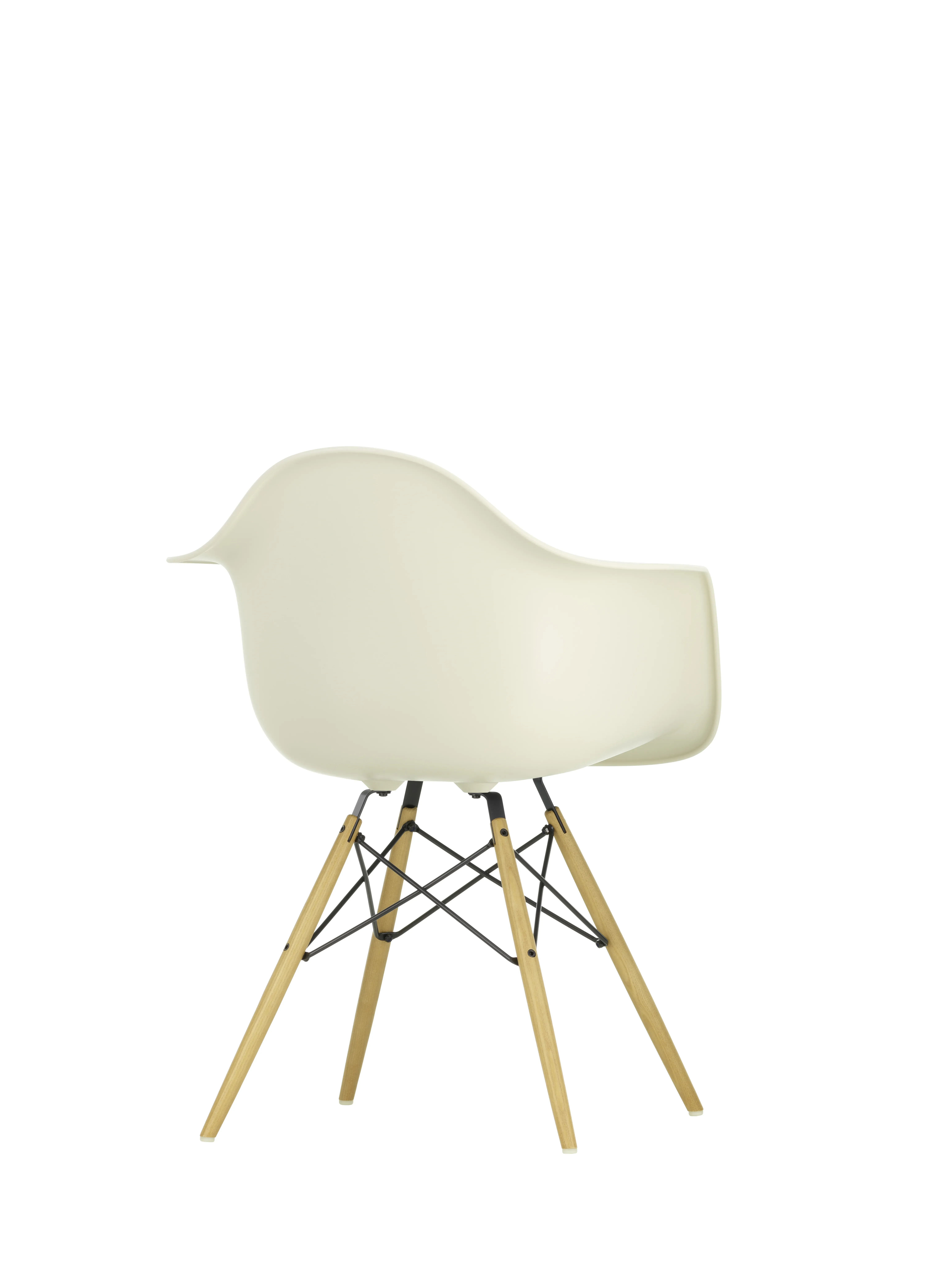 Illustration numéro 2 du produit Vitra DAW Eames Plastic Armchair - galet RE - Frêne couleur miel