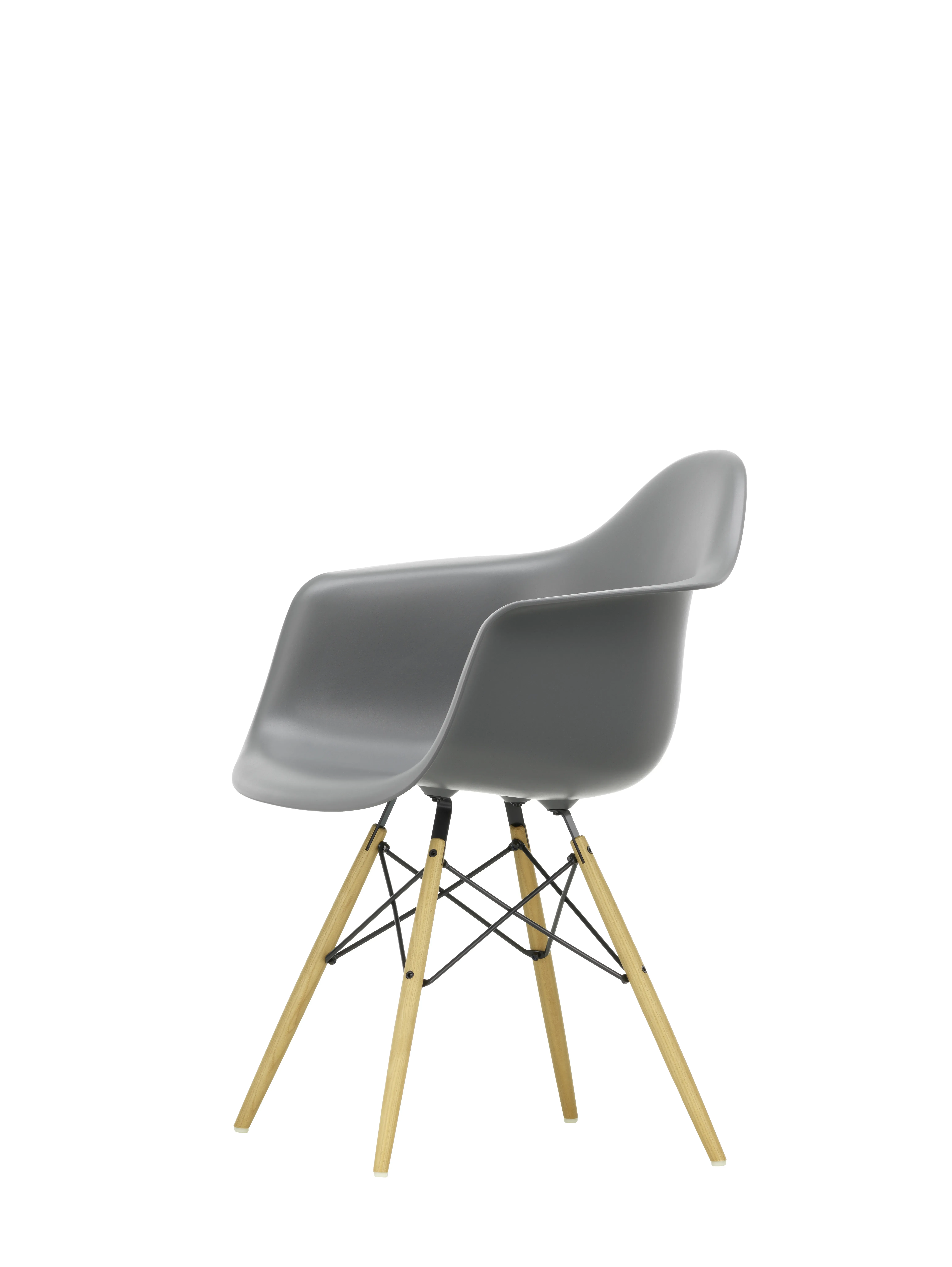 Illustration numéro 2 du produit Vitra DAW Eames Plastic Armchair - Frêne couleur miel - gris granit RE