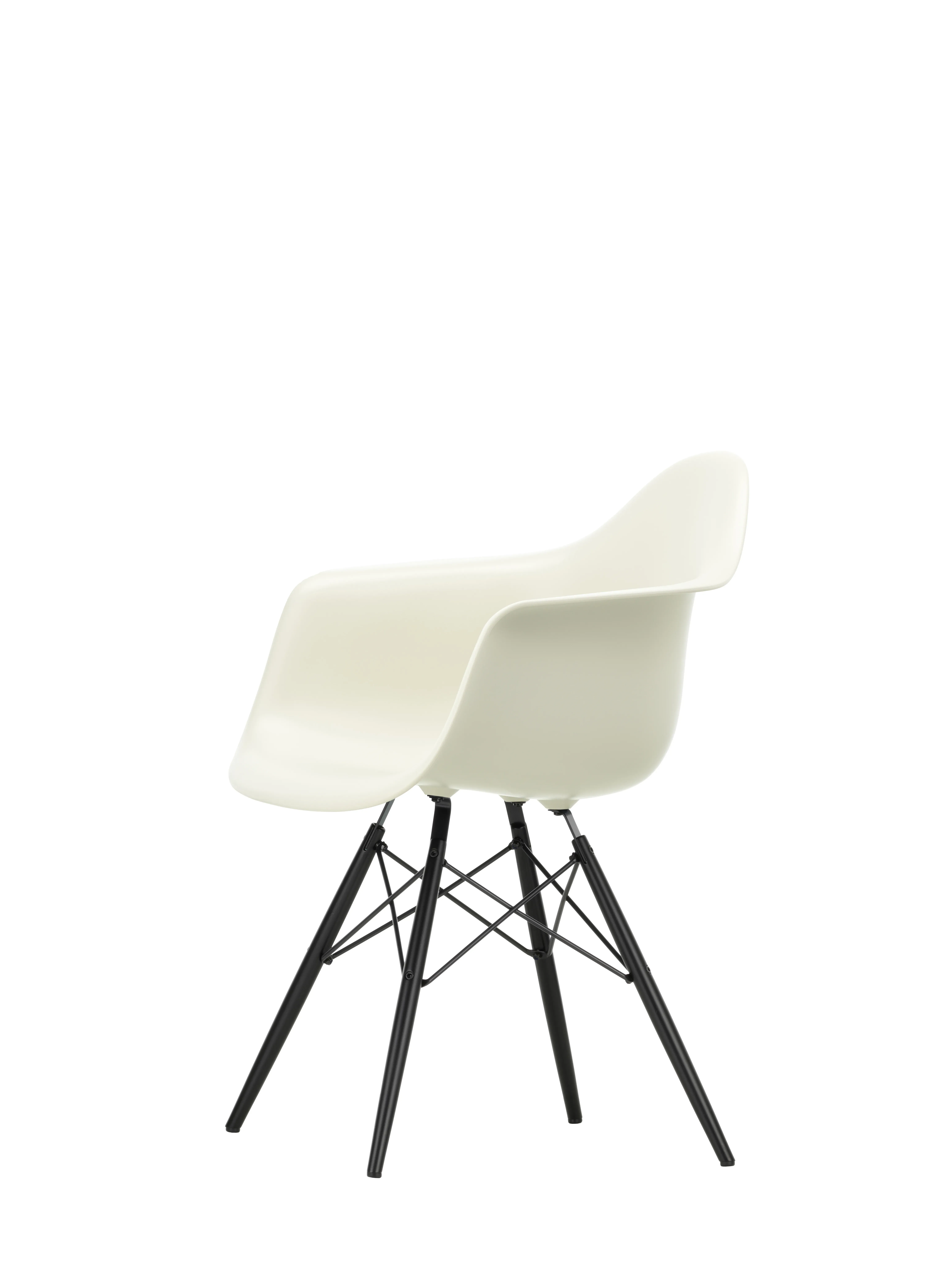 Illustration numéro 2 du produit Vitra DAW Eames Plastic Armchair - galet RE - érable noir