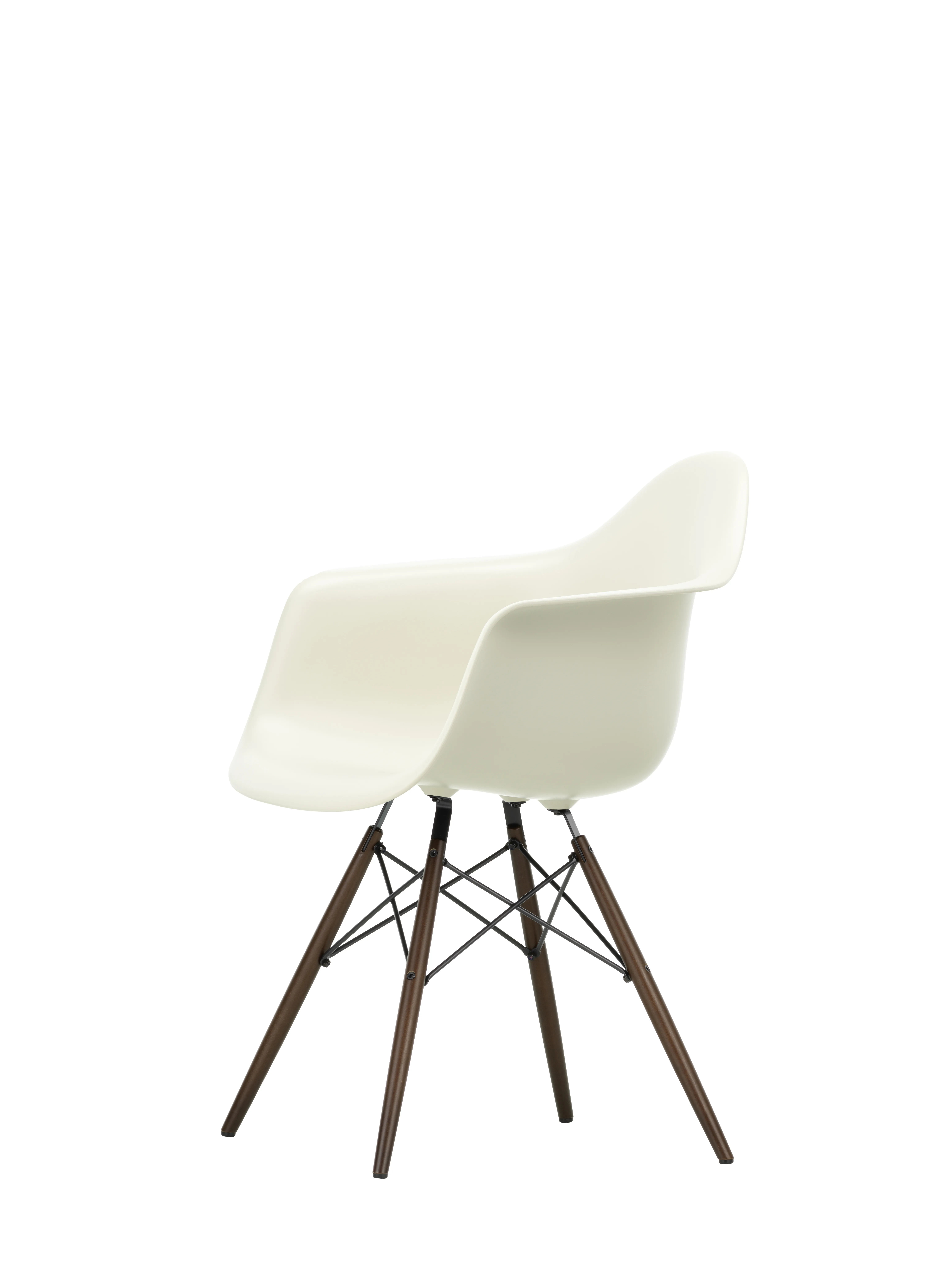 Illustration numéro 2 du produit Vitra DAW Eames Plastic Armchair - galet RE - érable foncé
