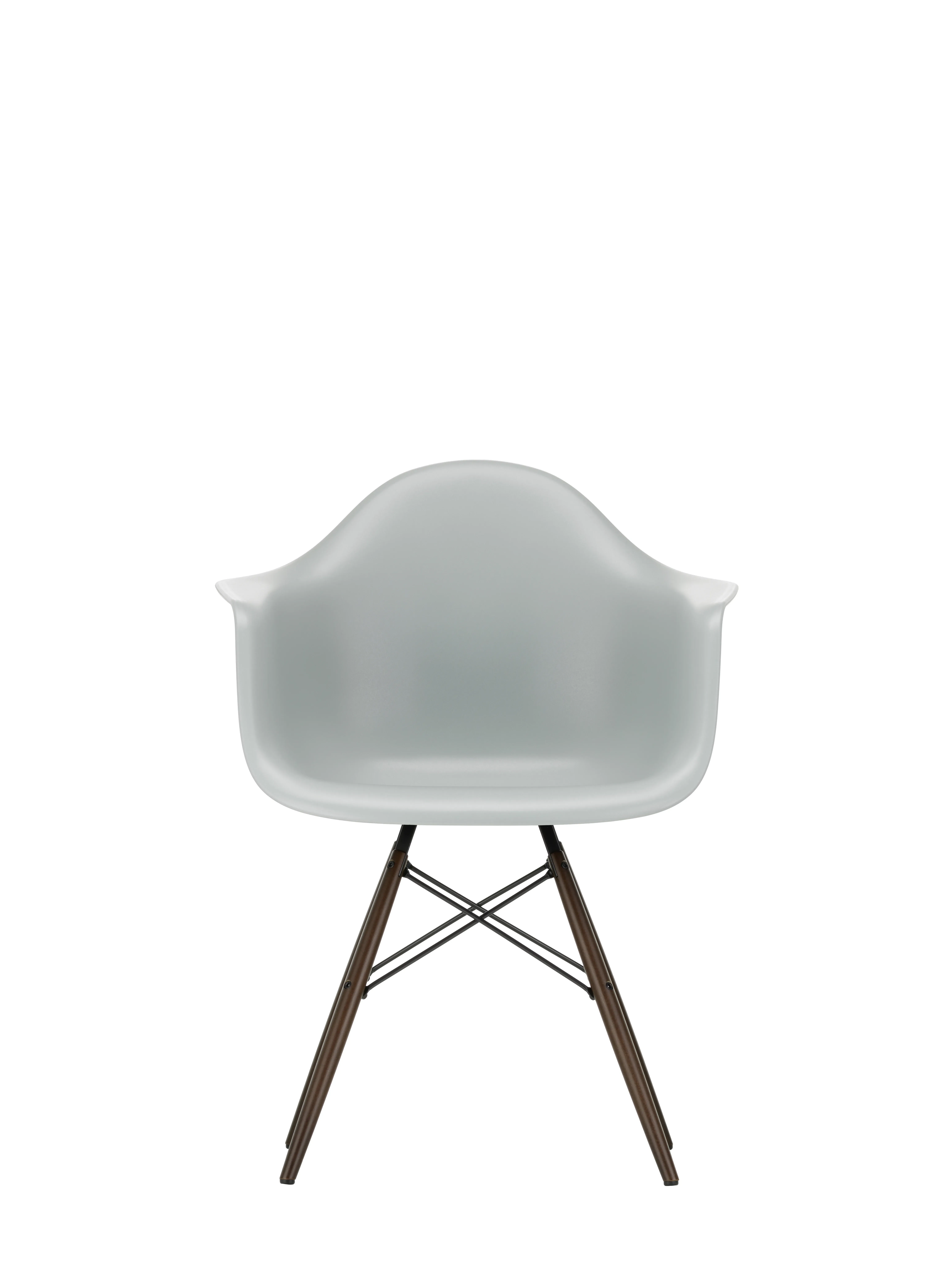 Illustration numéro 2 du produit Vitra DAW Eames Plastic Armchair - gris clair RE - érable foncé