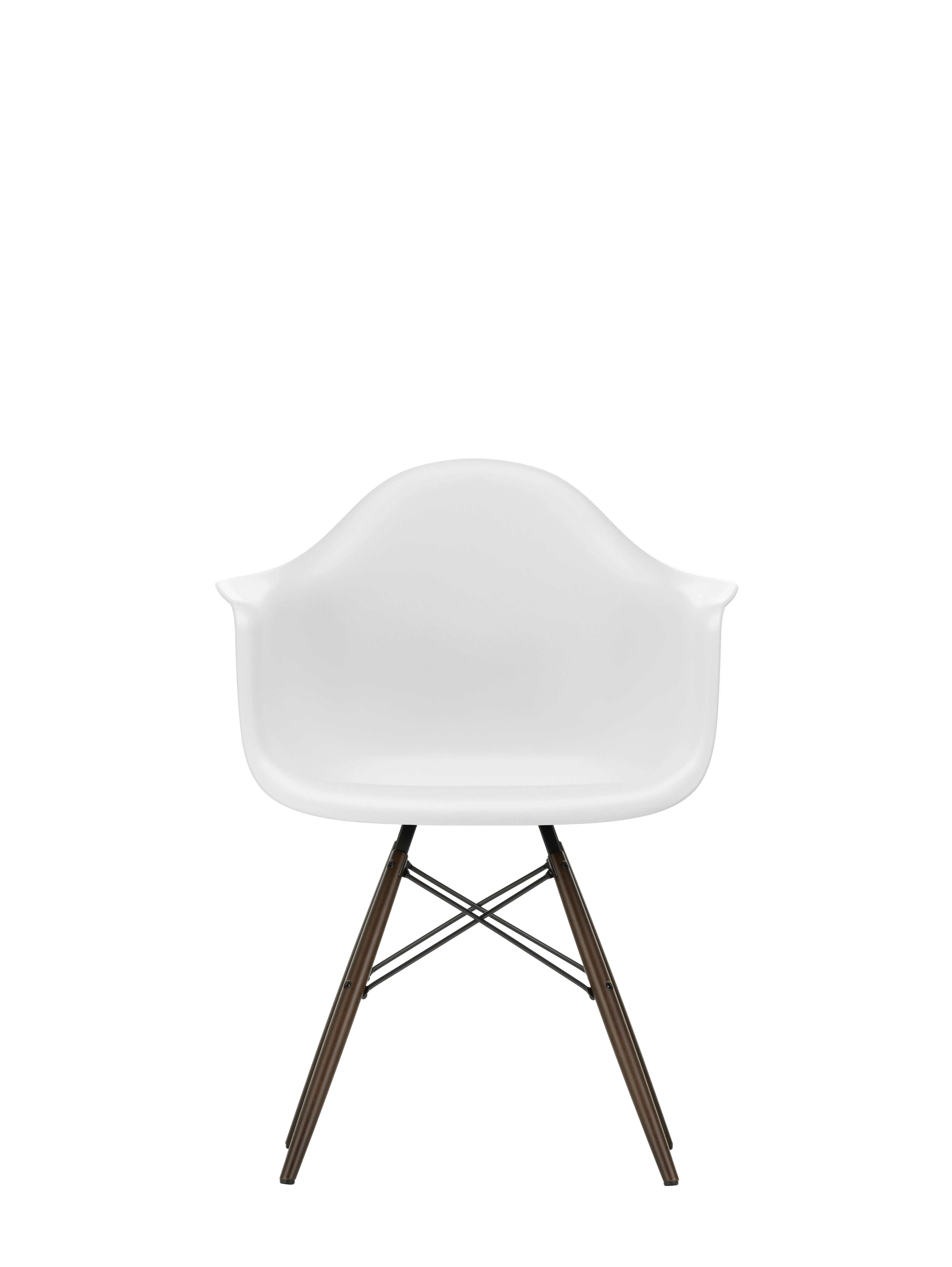 Illustration numéro 2 du produit Vitra DAW Eames Plastic Armchair - coton blanc  RE - érable foncé