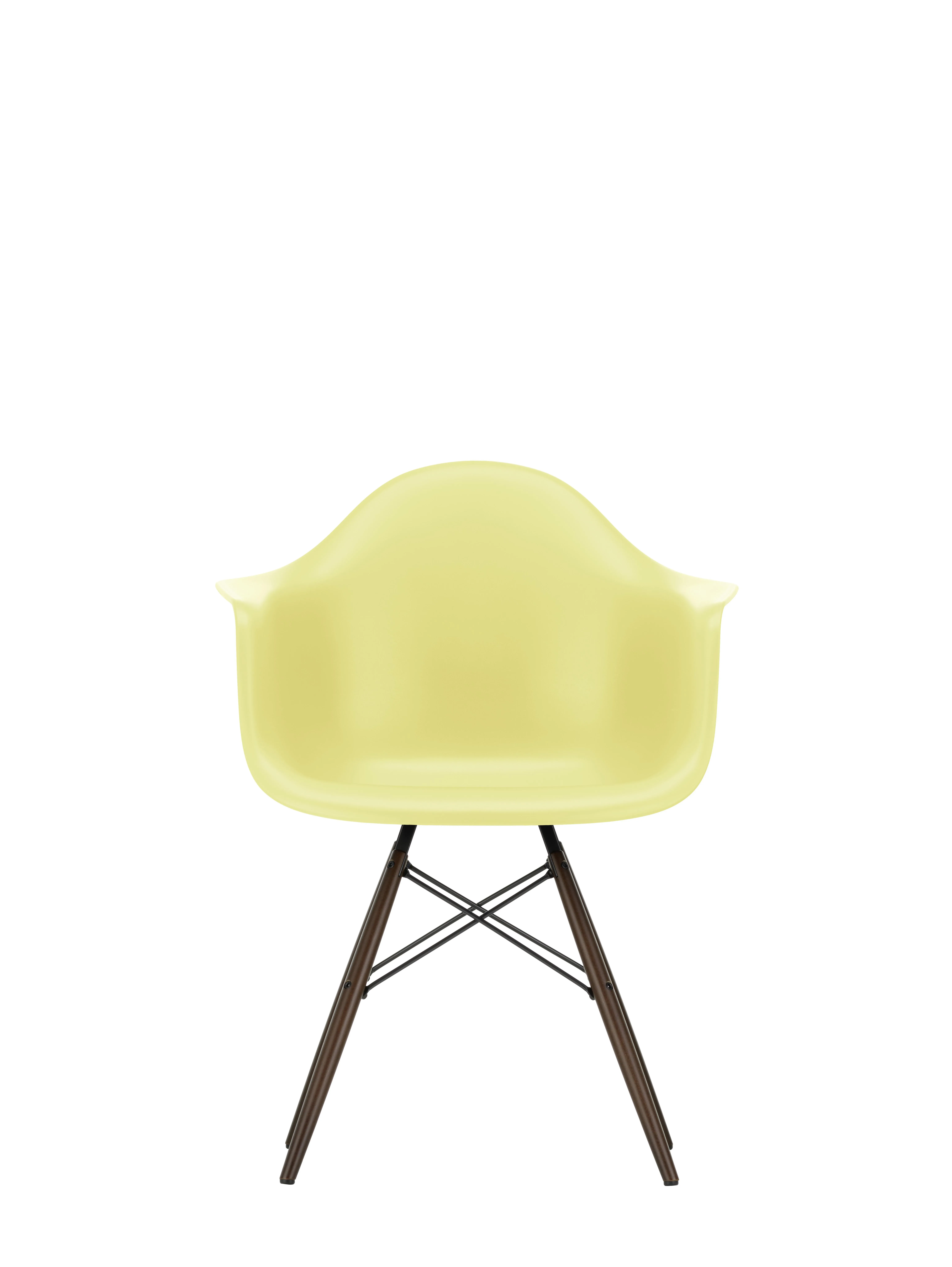 Illustration numéro 2 du produit Vitra DAW Eames Plastic Armchair - citron RE - érable foncé