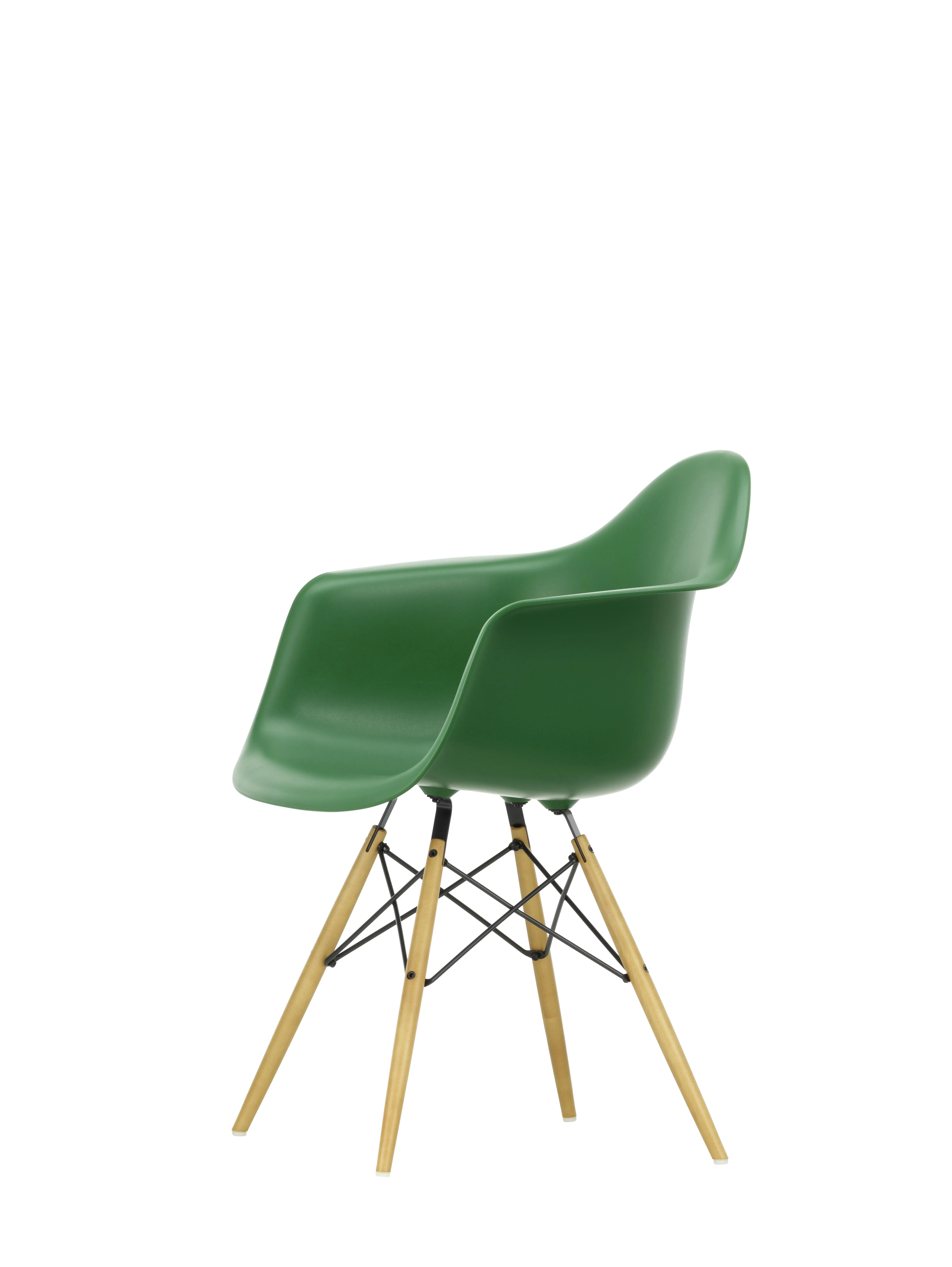 Illustration numéro 2 du produit Vitra DAW Eames Plastic Armchair - émeraude RE - érable jaune