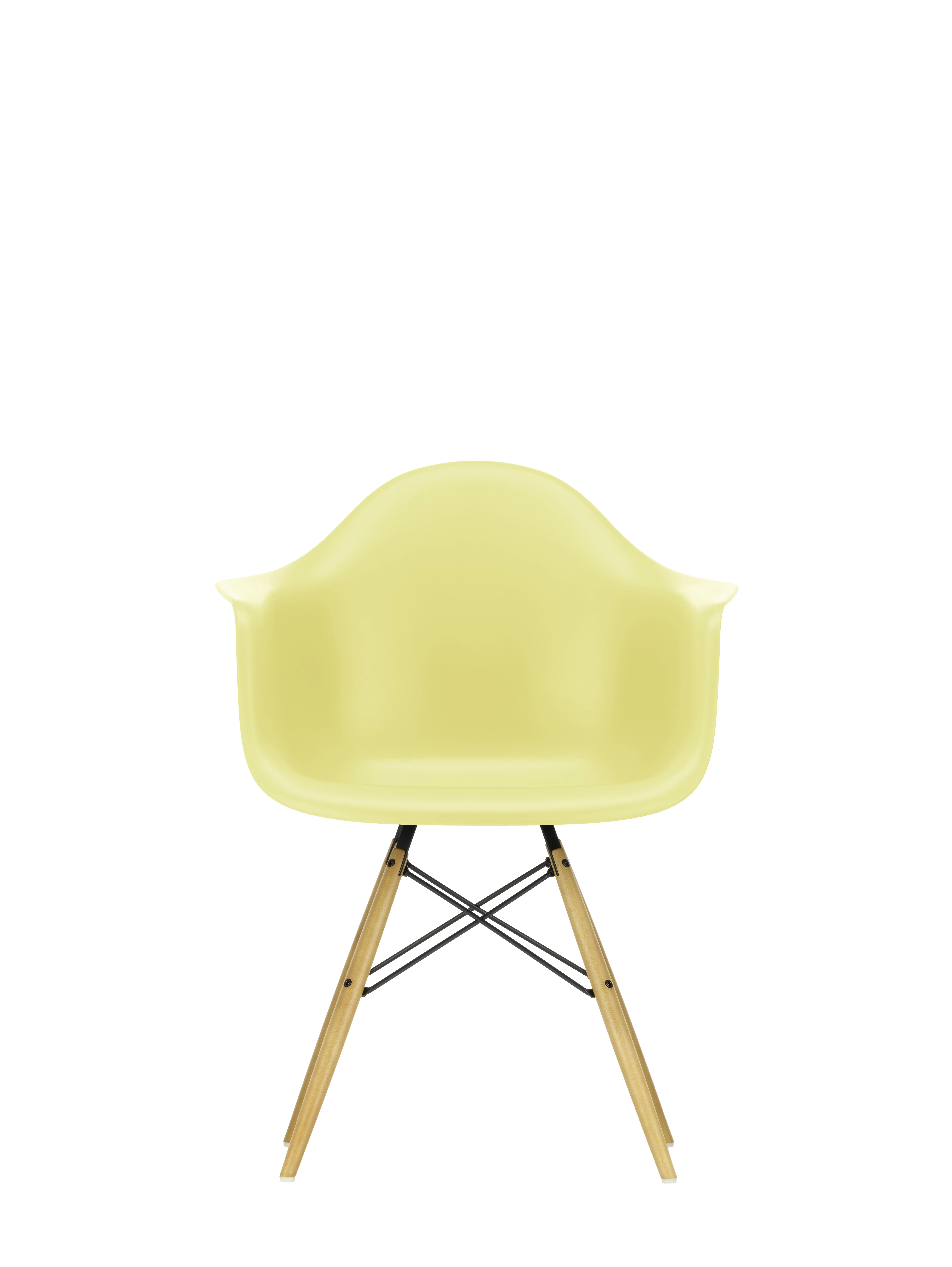 Illustration numéro 2 du produit Vitra DAW Eames Plastic Armchair - citron RE - érable jaune