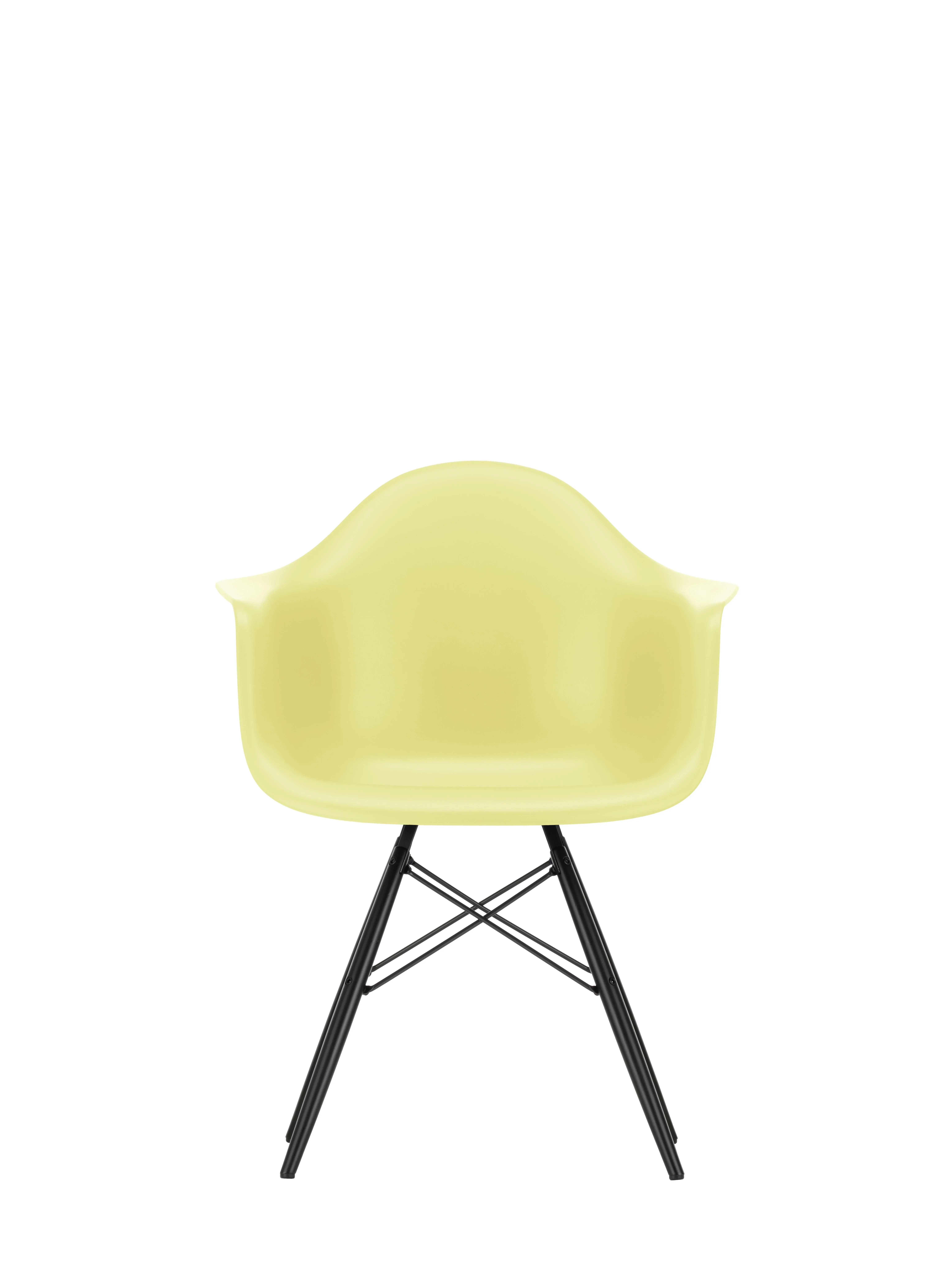 Illustration numéro 2 du produit Vitra DAW Eames Plastic Armchair - citron RE - érable noir