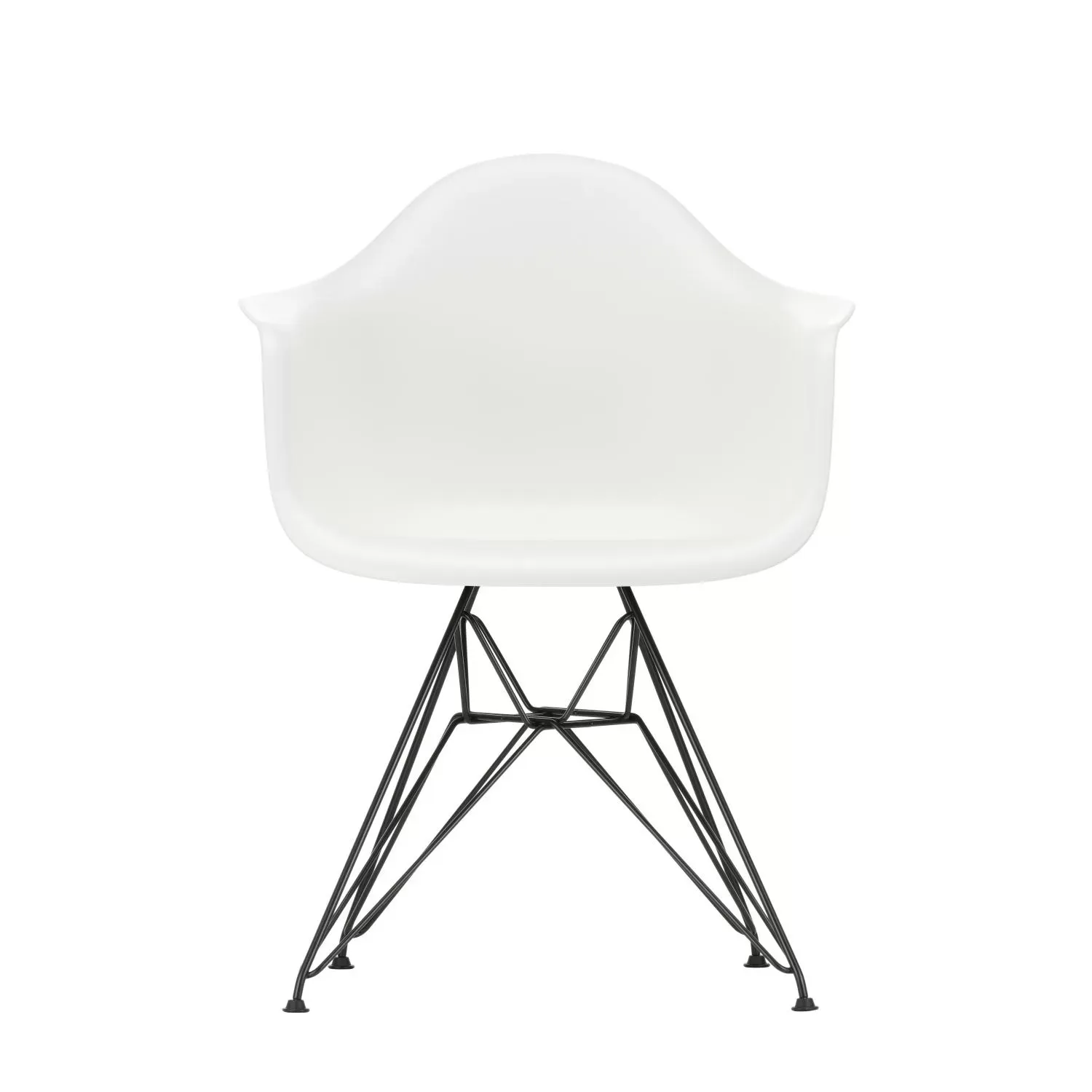 Illustration numéro 2 du produit Vitra DAR Eames Plastic Armchair - noir - blanc