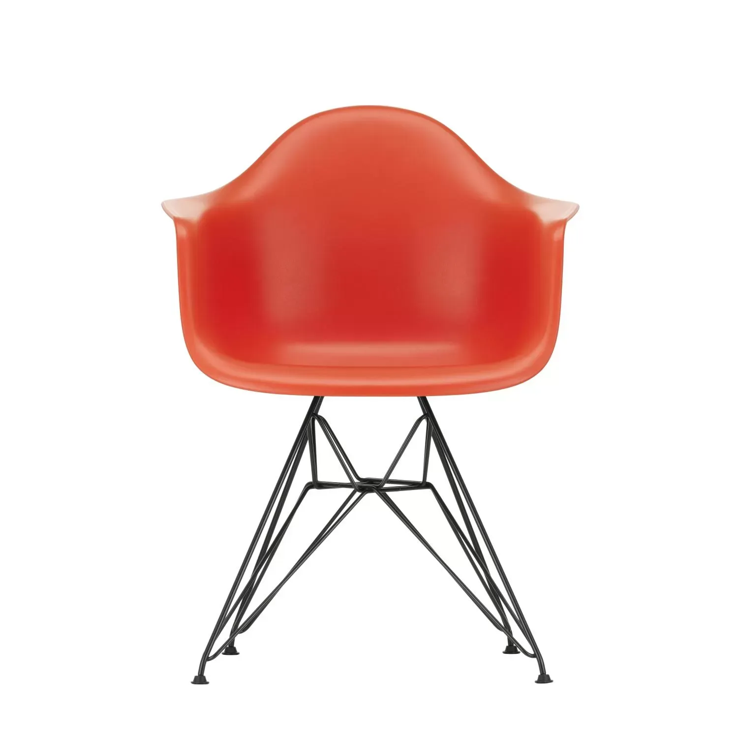 Illustration numéro 2 du produit Vitra DAR Eames Plastic Armchair - poppy red RE - noir