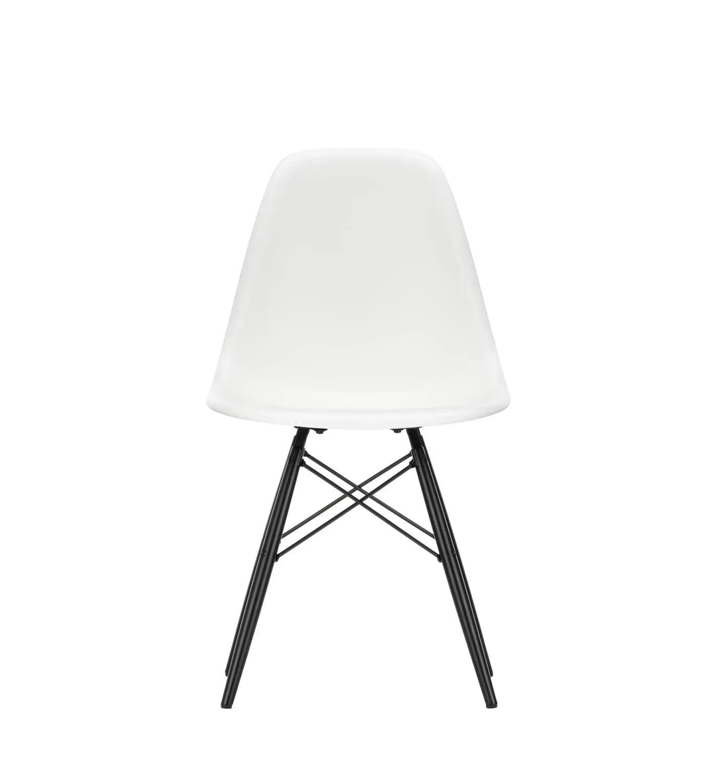 Illustration numéro 2 du produit Vitra DSW Eames Plastic Side Chair - blanc - érable noir