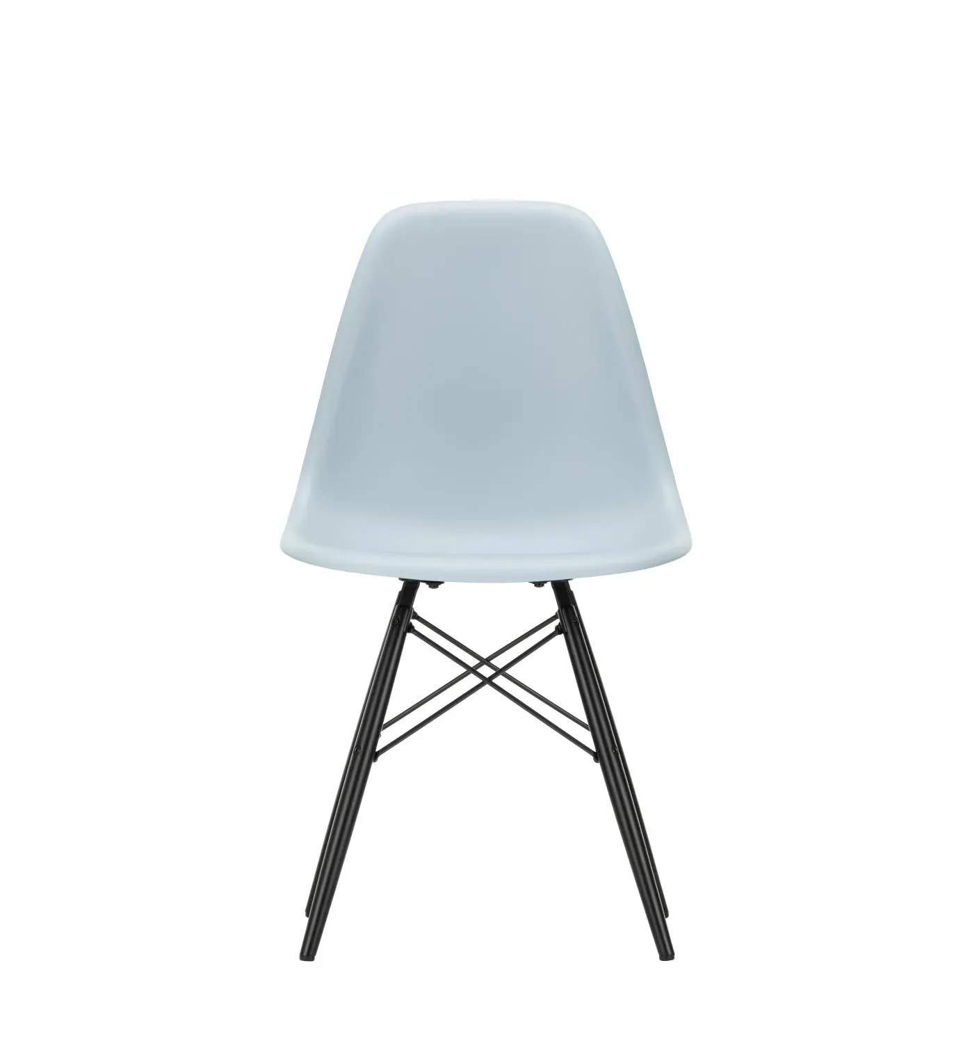 Illustration numéro 2 du produit Vitra DSW Eames Plastic Side Chair - gris polaire RE - érable noir