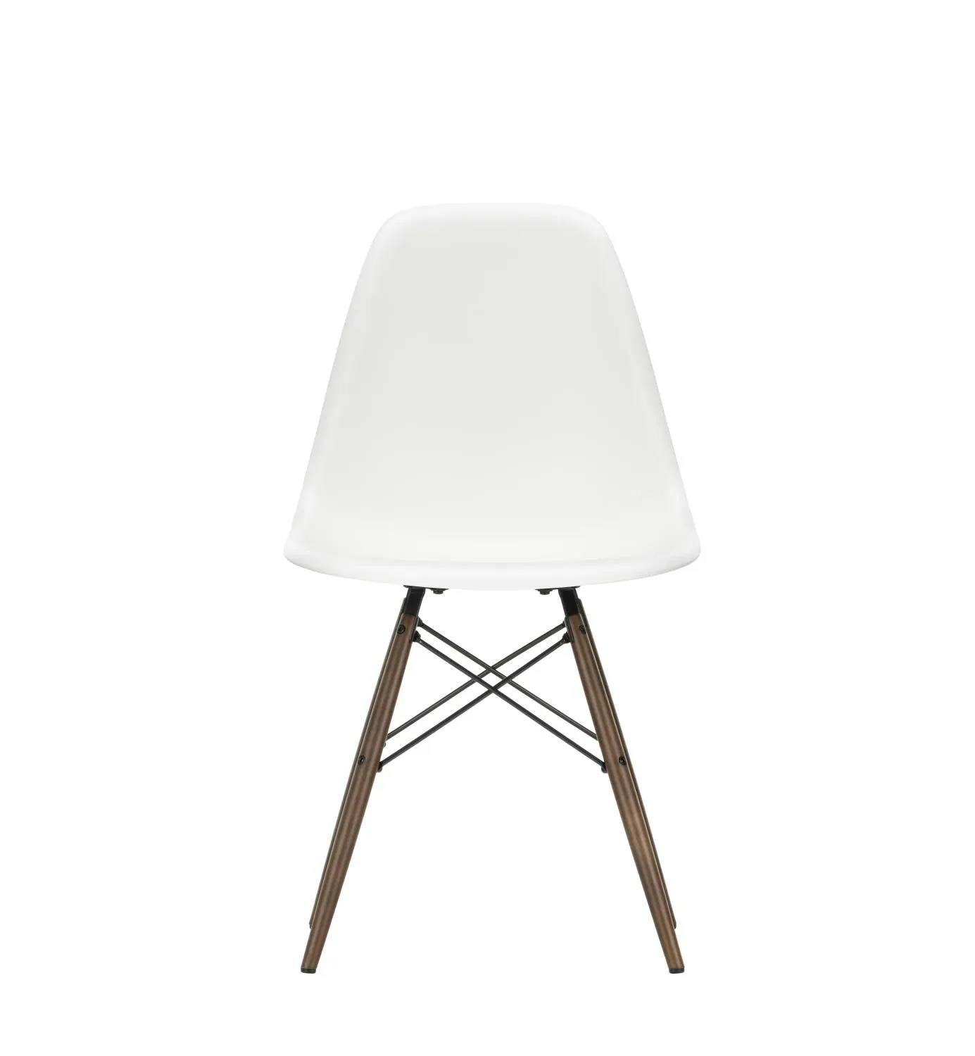 Illustration numéro 2 du produit Vitra DSW Eames Plastic Side Chair - blanc - érable foncé