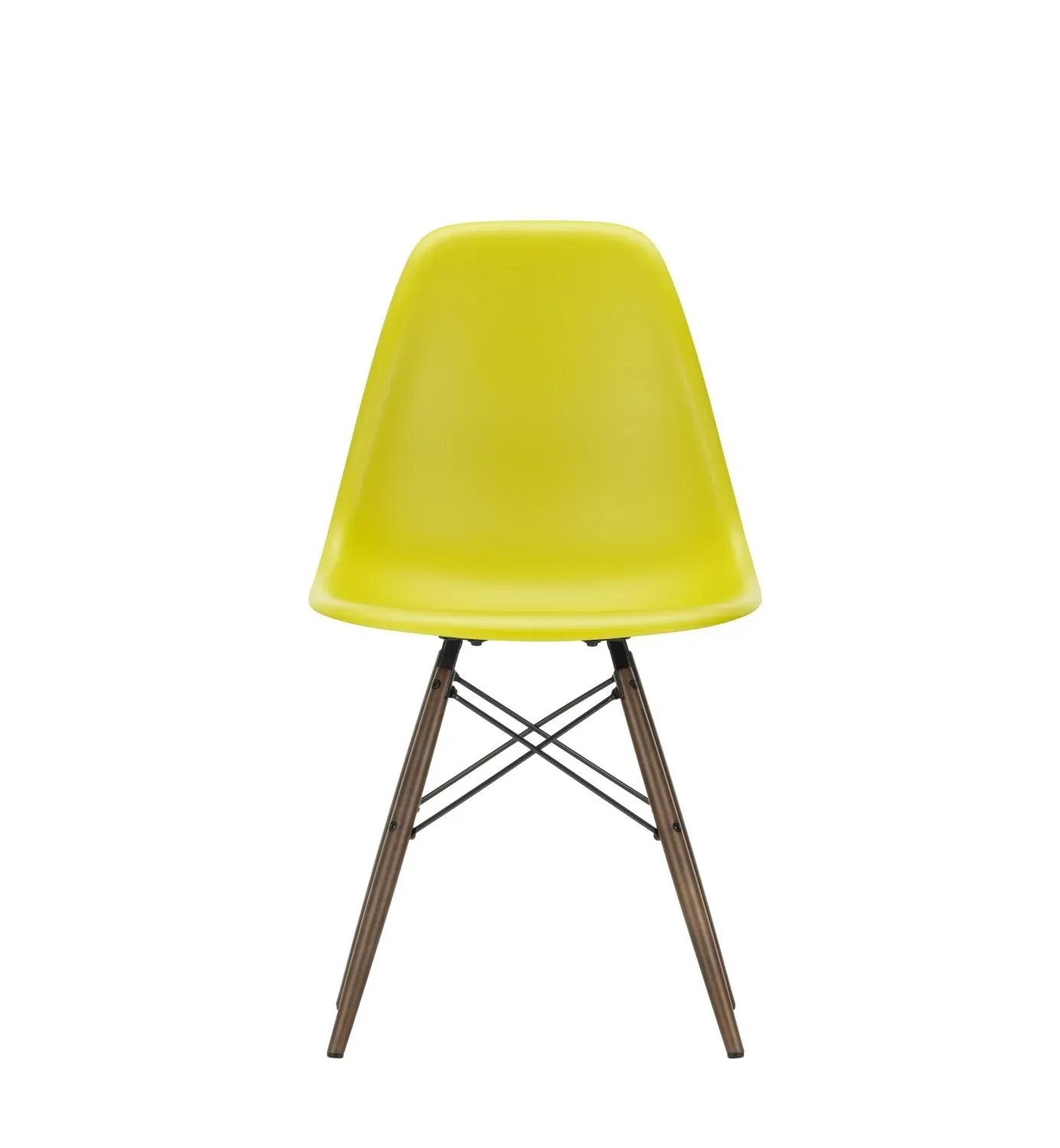 Illustration numéro 2 du produit Vitra DSW Eames Plastic Side Chair - moutarde RE - érable foncé