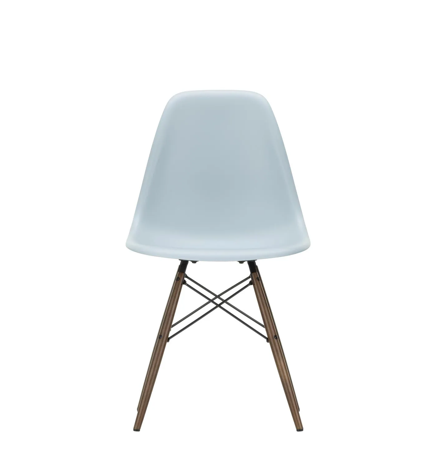 Illustration numéro 2 du produit Vitra DSW Eames Plastic Side Chair - gris polaire RE - érable foncé