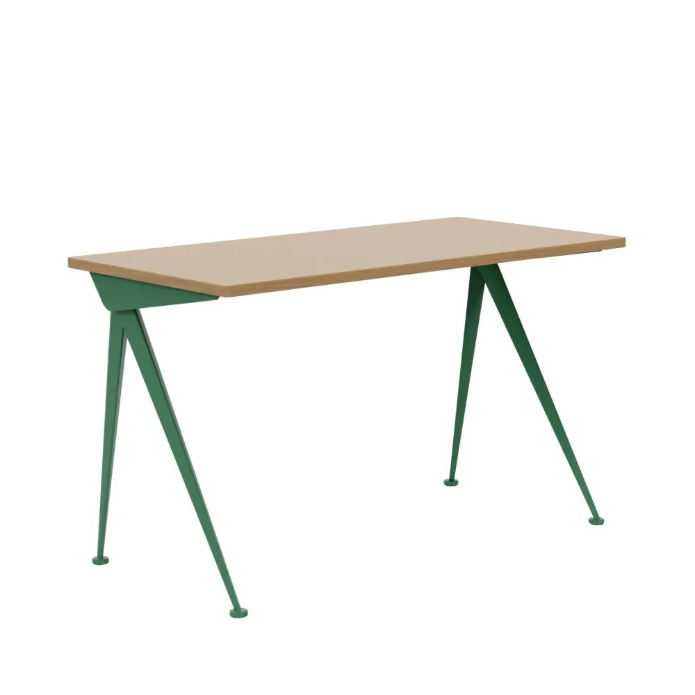 Illustration numéro 2 du produit Vitra Table Compas Direction - Prouvé Blé Vert - Chêne massif huilé