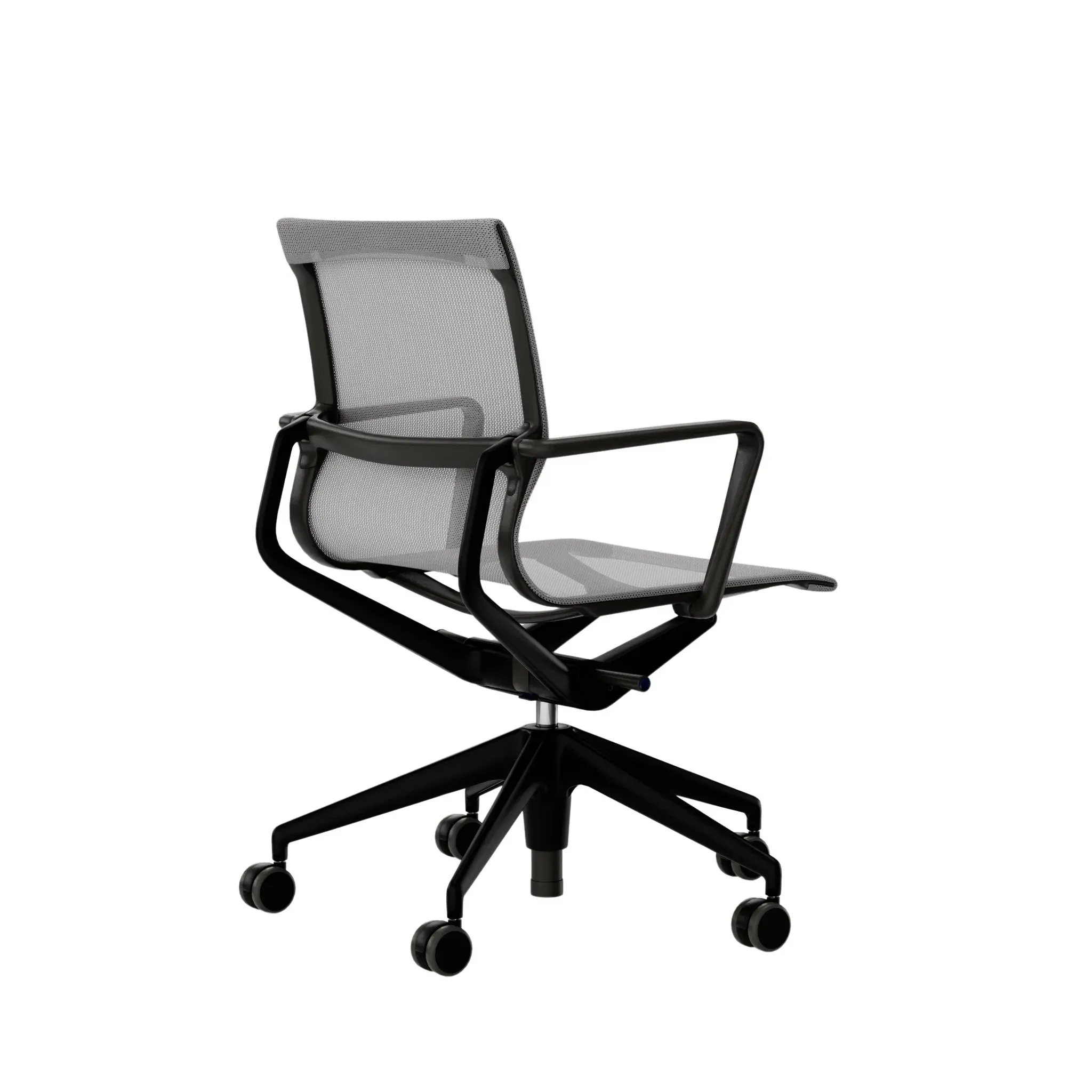 Illustration numéro 2 du produit Vitra Chaise de bureau Physix Piètement à cinq étoiles - noir profond - 07 gris argenté - Noir foncé - roulettes pour sols durs