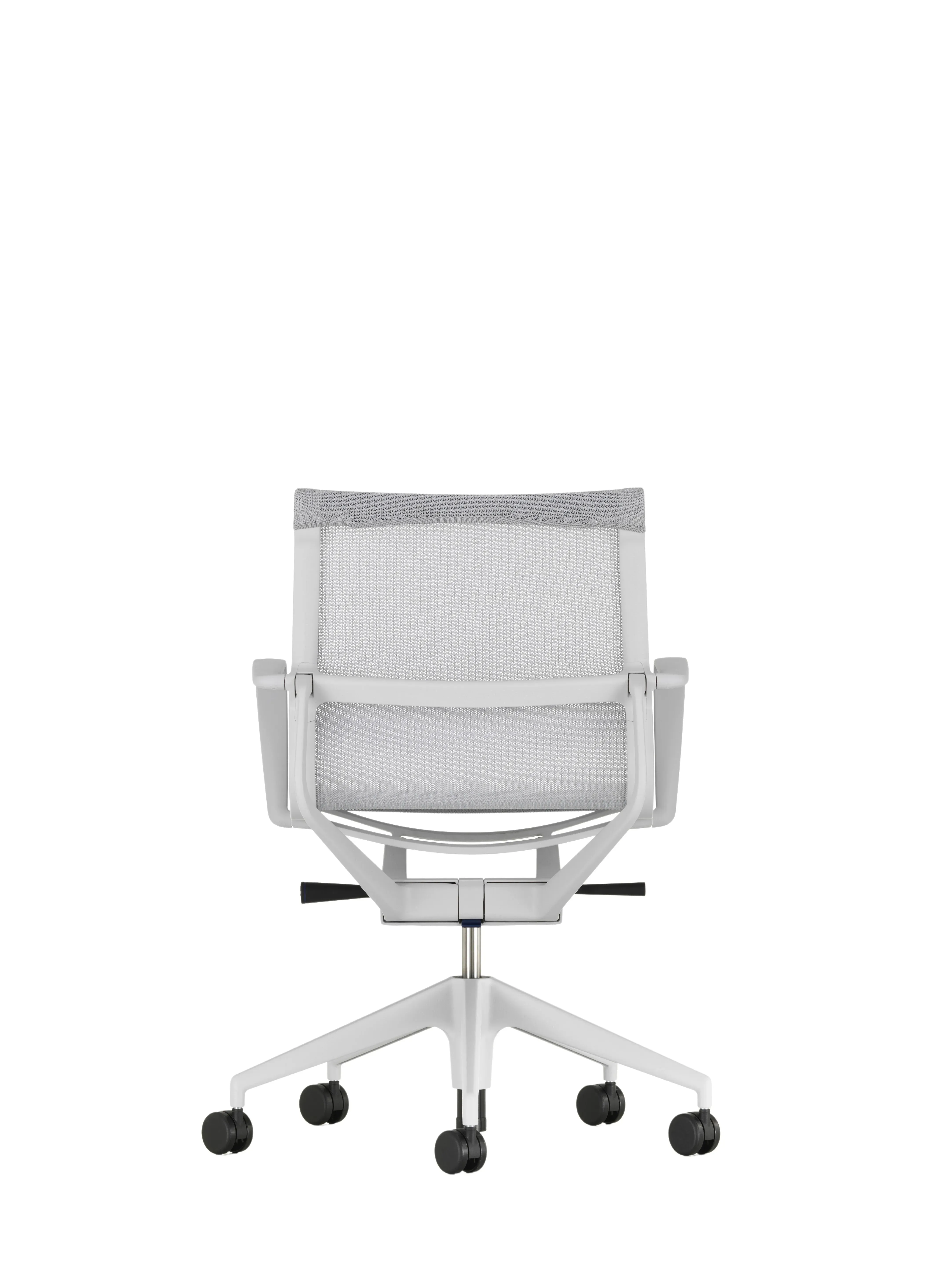 Illustration numéro 2 du produit Vitra Chaise de bureau Physix Piètement à cinq étoiles - roulettes pour sols durs - Gris doux - 07 gris argenté - soft grey