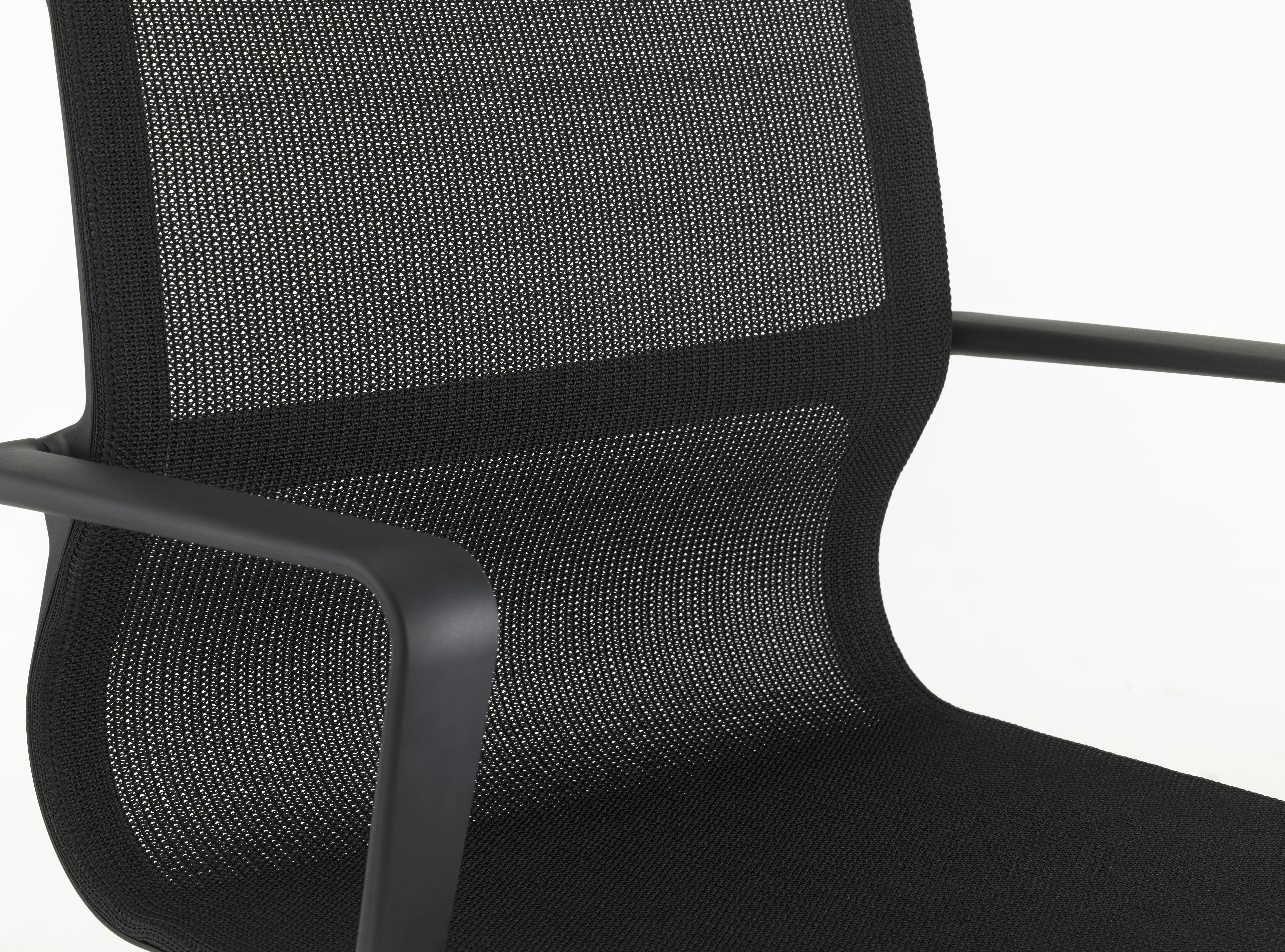 Illustration numéro 2 du produit Vitra Chaise de bureau Physix Piètement à cinq étoiles - roulettes pour sols durs - Noir foncé - 06 perle noire - poli