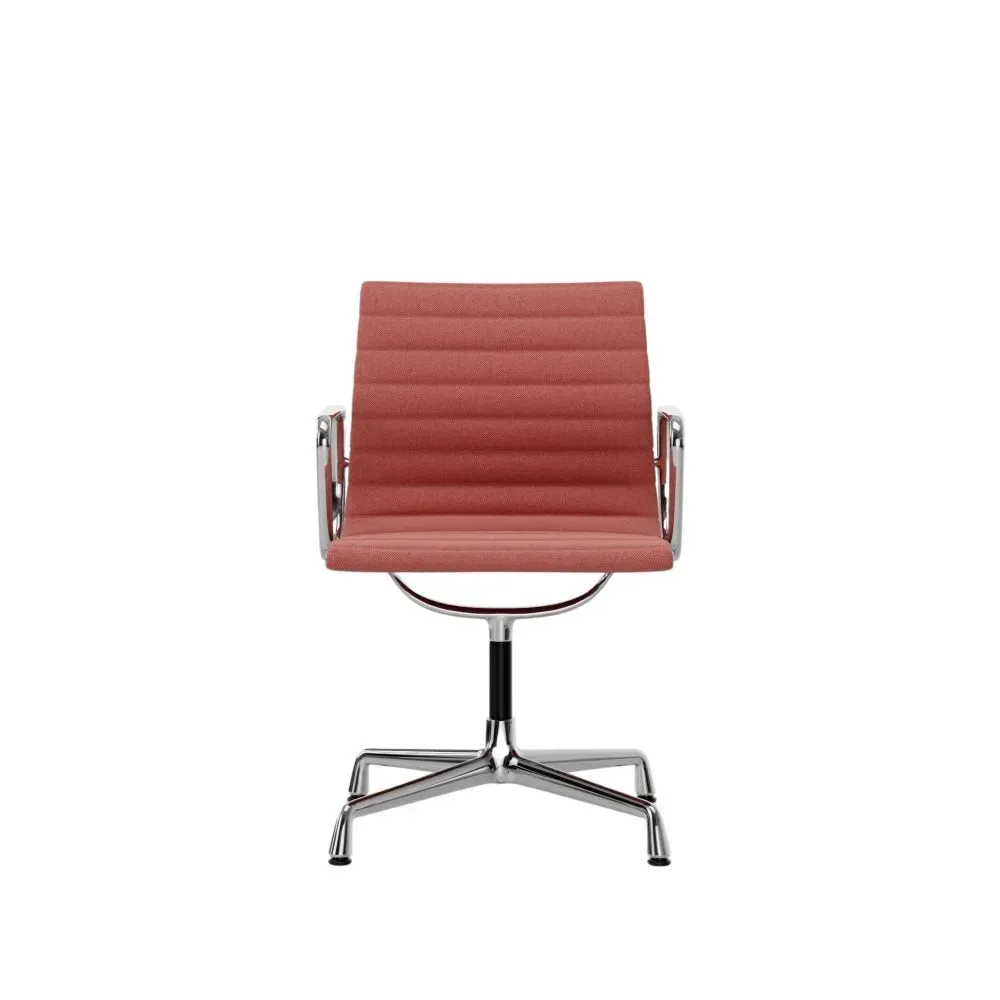 Illustration numéro 2 du produit Vitra Chaise en Aluminium - EA 104 - chromé - Hopsak - poppy red/ivoire