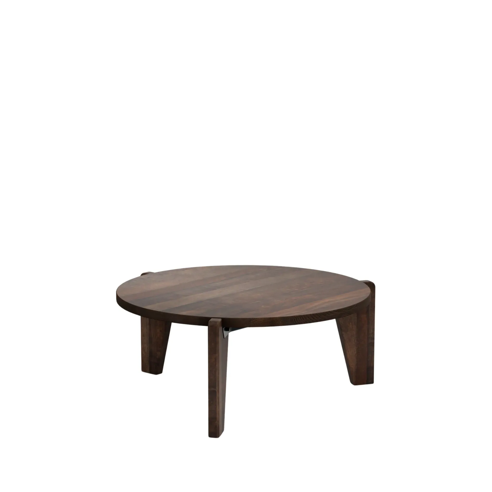 Illustration numéro 2 du produit Vitra Table basse Guérdion Bas  - Chêne massif teinté foncé