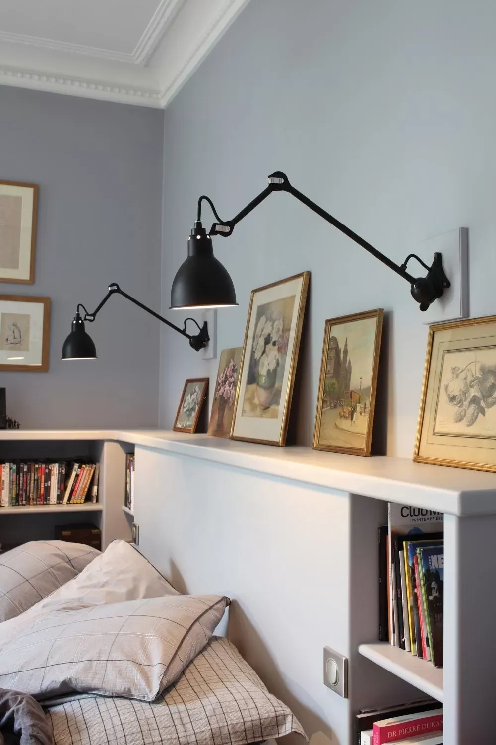 Illustration numéro 2 du produit DCWéditions Applique LAMPE GRAS N°222 Noire - Noir/ Cuivre - rond