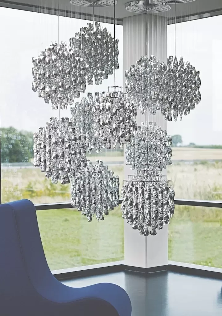 Illustration numéro 2 du produit Verpan Suspension Spiral  - Argent - Mini