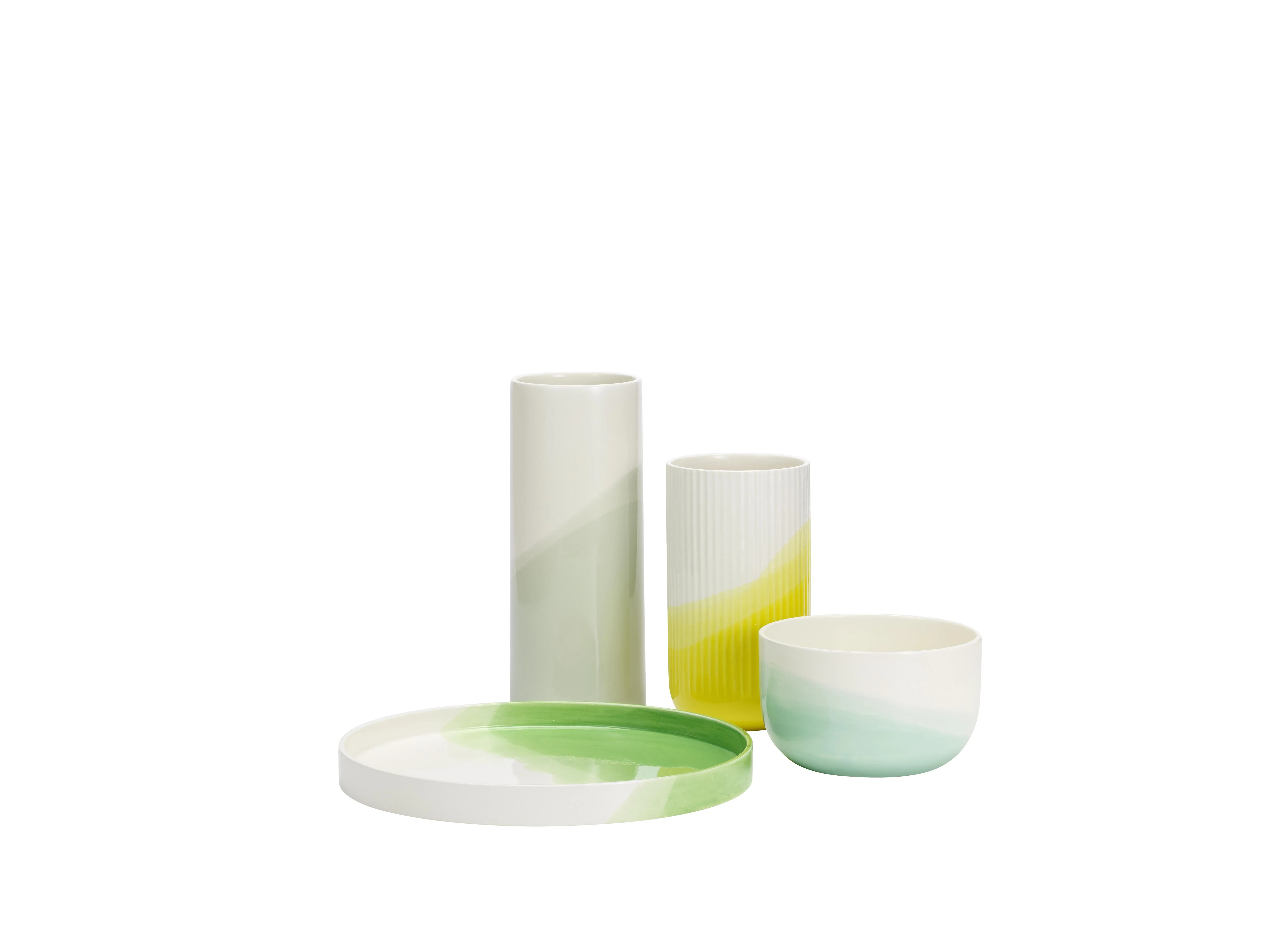 Illustration numéro 2 du produit Vitra Vase nervuré Herringbone  - jaune