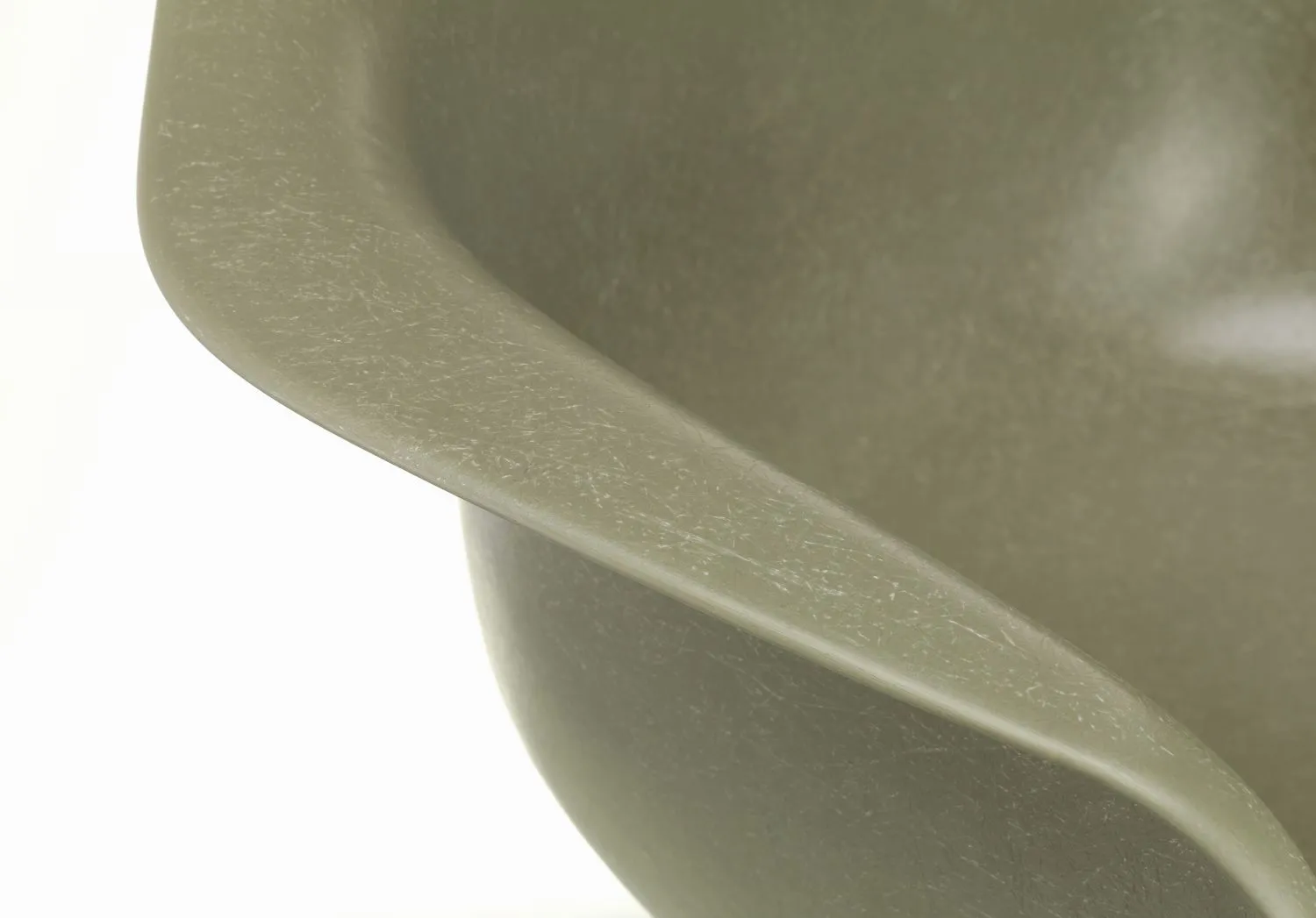 Illustration numéro 2 du produit Vitra Chaise Eames en fibre de verre DAR - Raw Umber - blanc