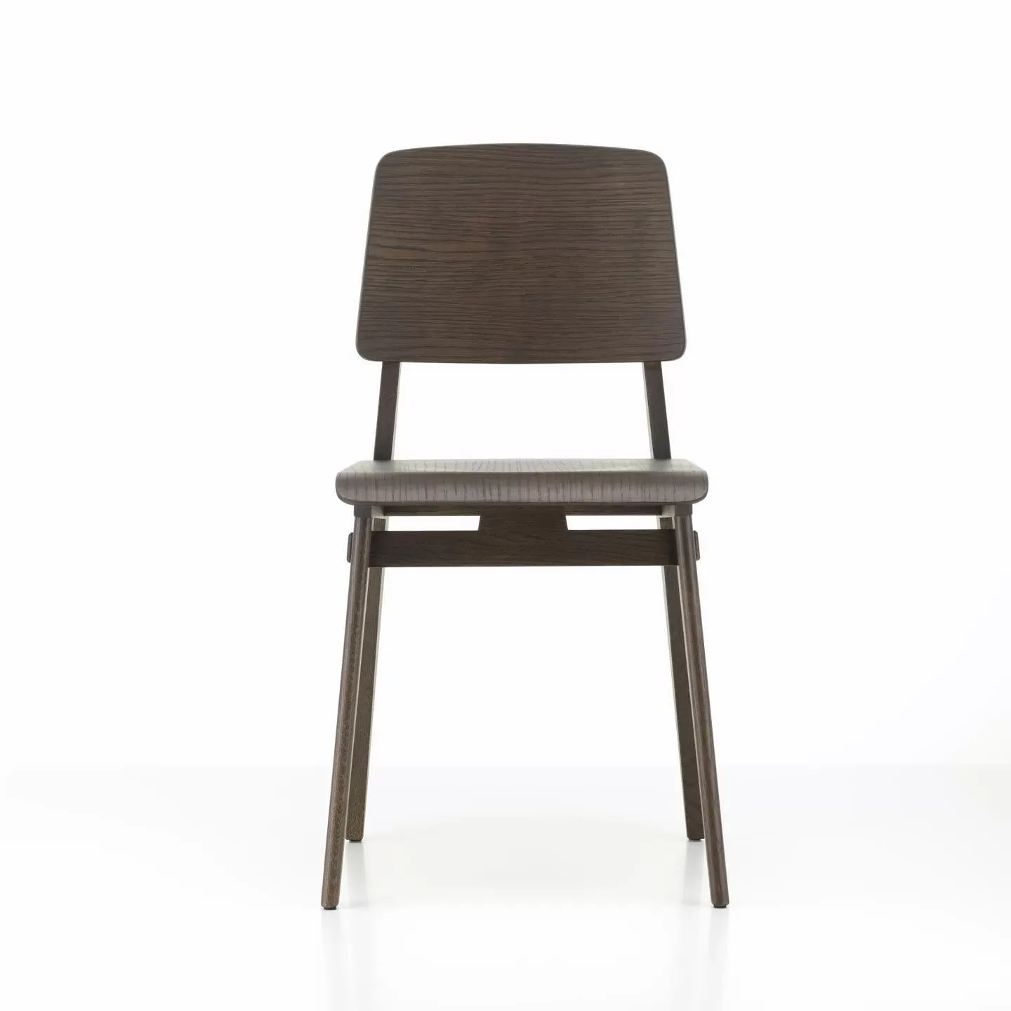 Illustration numéro 2 du produit Vitra Chaise Tout Bois - chêne foncé