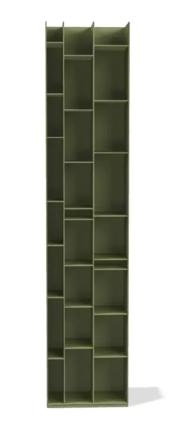 Illustration numéro 2 du produit MDF Italia Système d'étagères Random 3C - vert olive moyen