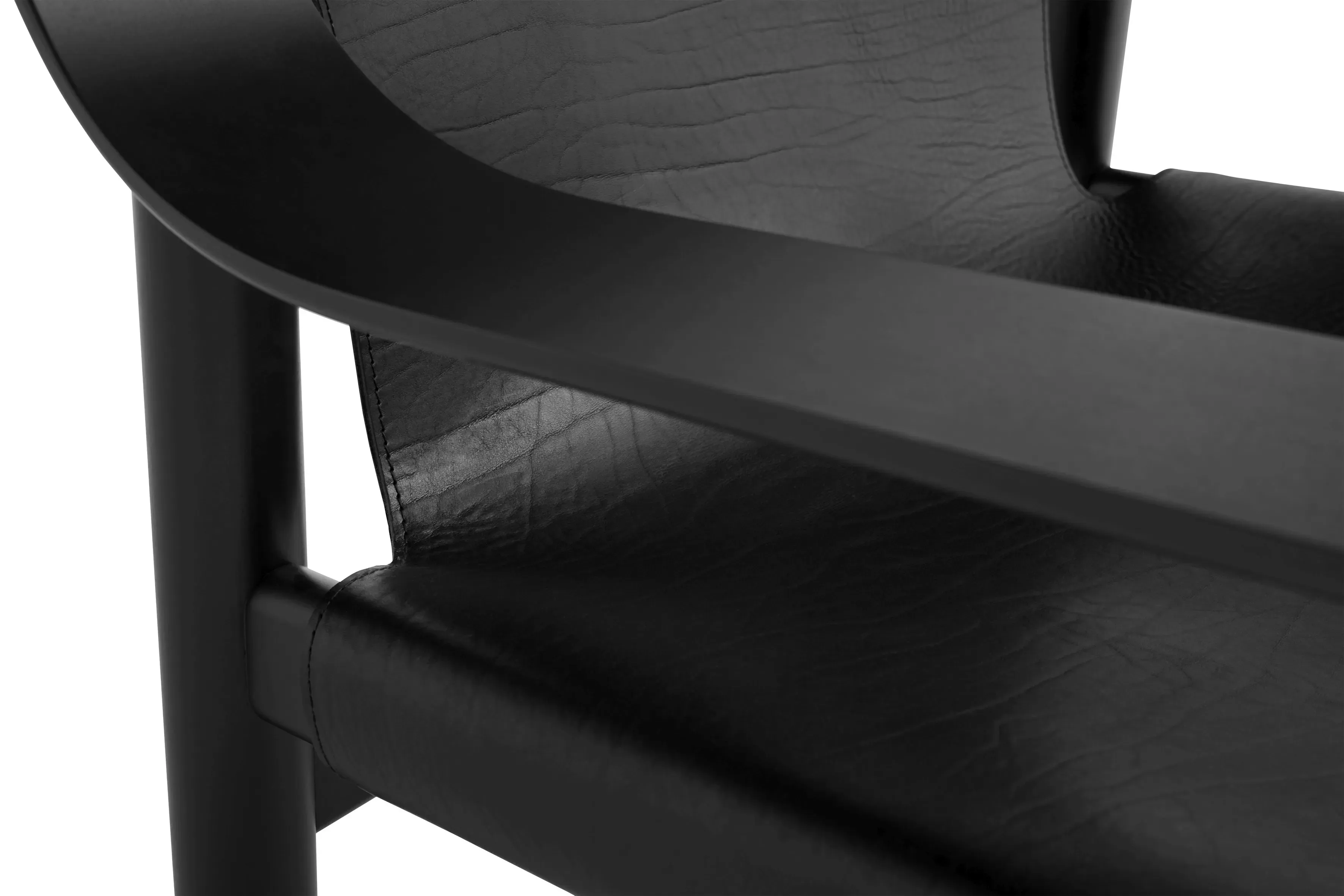 Illustration numéro 2 du produit HAY Chaise Bernard - Cuir noir