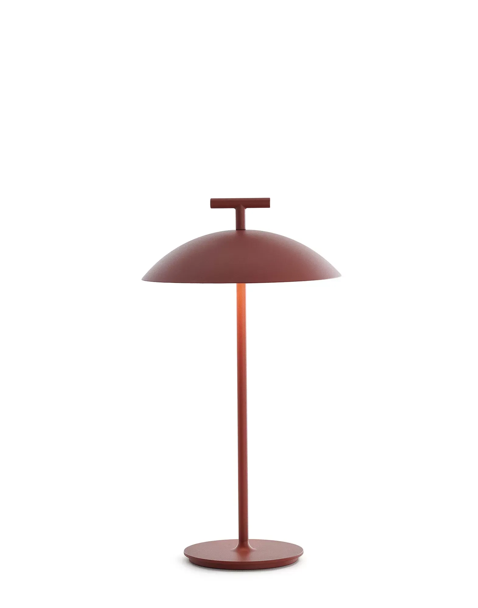 Illustration numéro 2 du produit Kartell Lampe de table à batterie Mini Geen A - rouge brique